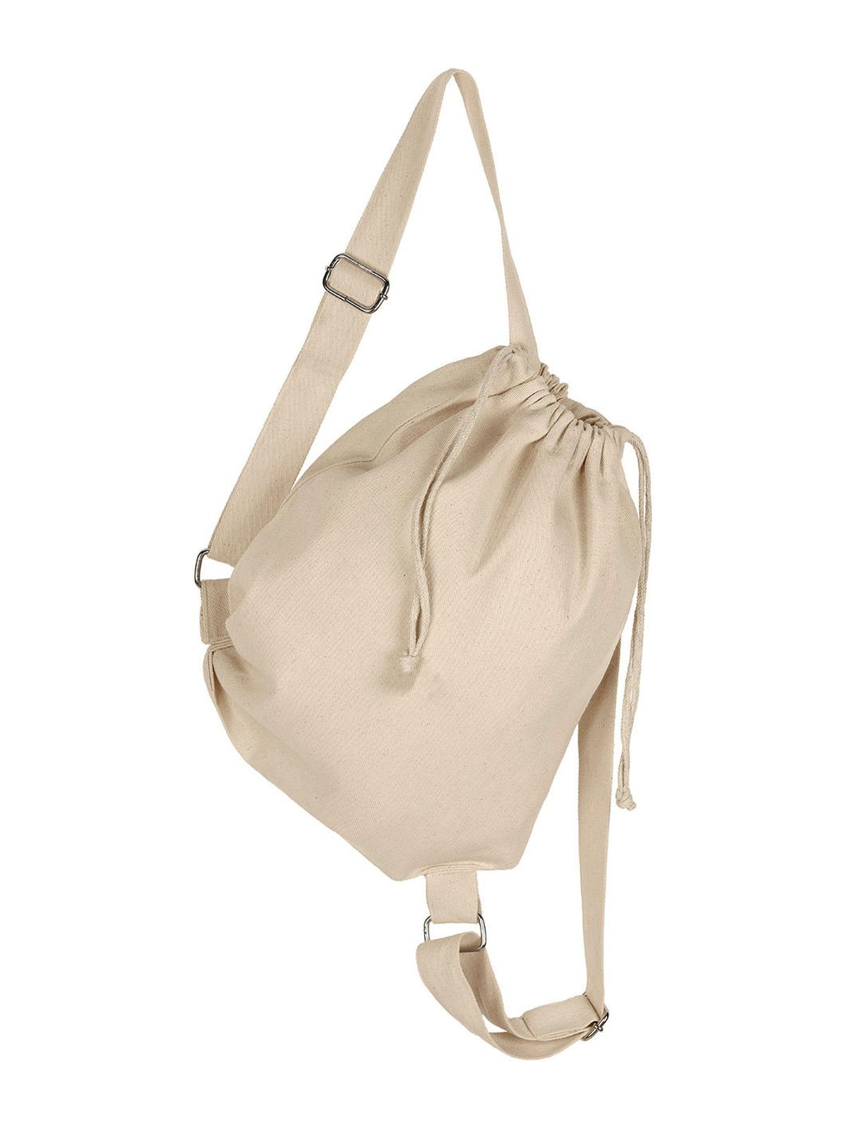 Canvas Backpack Straps and Drawstring SG ACCESSORIES - BAGS CA-Backpack-ST Natural