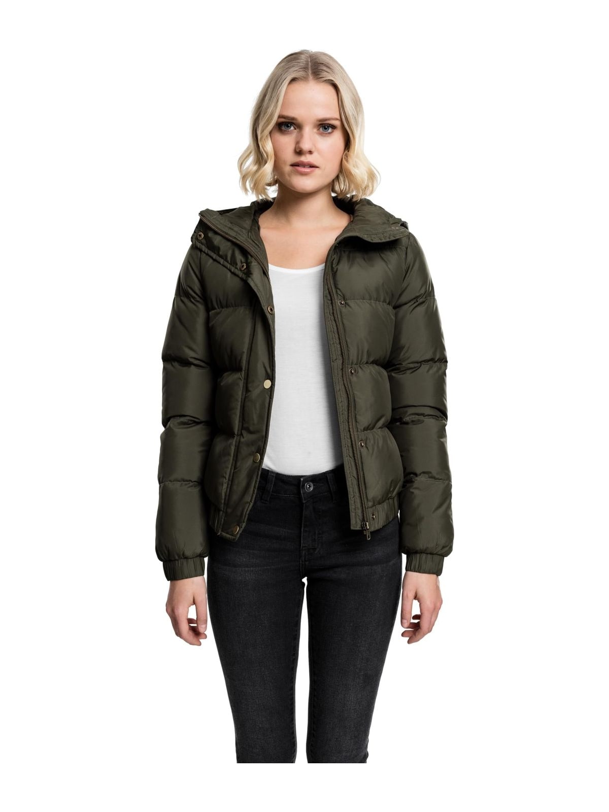 Γυναικείο Φουσκωτό Μπουφάν με Κουκούλα TB1756 Urban Classics Dark Olive
