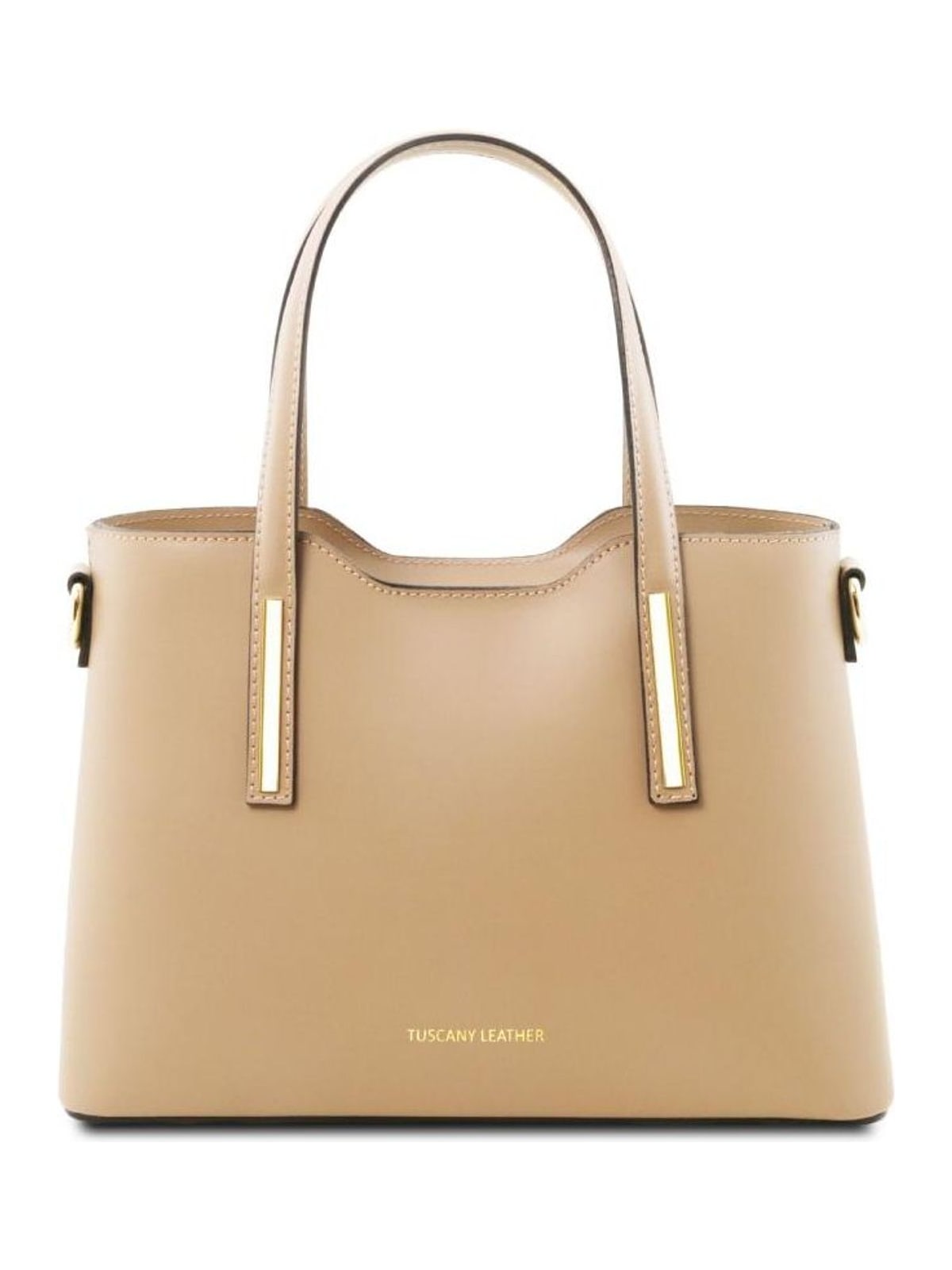 Γυναικεία Τσάντα Δερμάτινη TL141521 Tuscany Leather Olimpia S Σαμπανιζέ Χρυσό