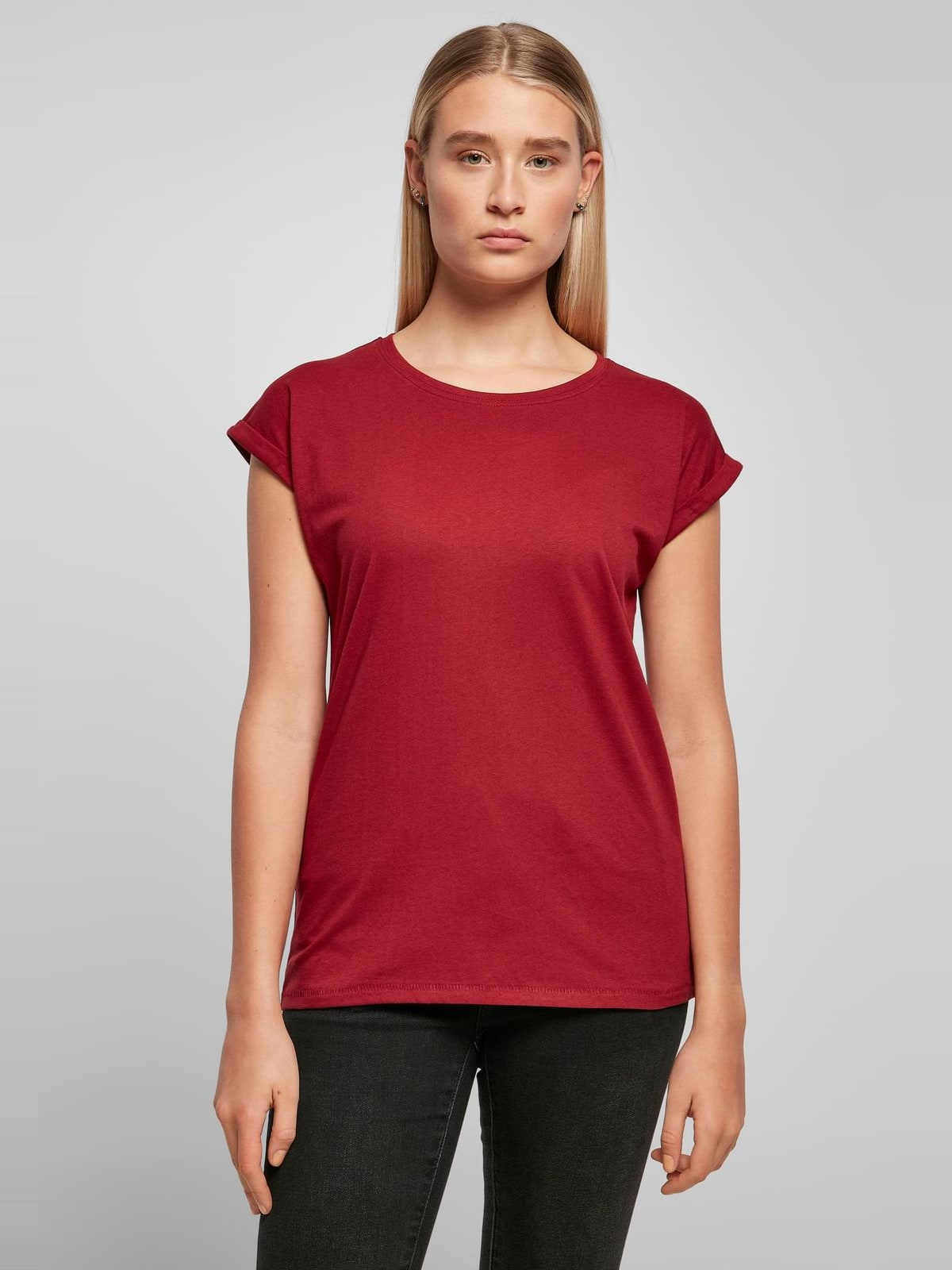 Γυναικείο T-Shirt BY021 Build Your Brand Ladies Extended Shoulder Tee Burgundy