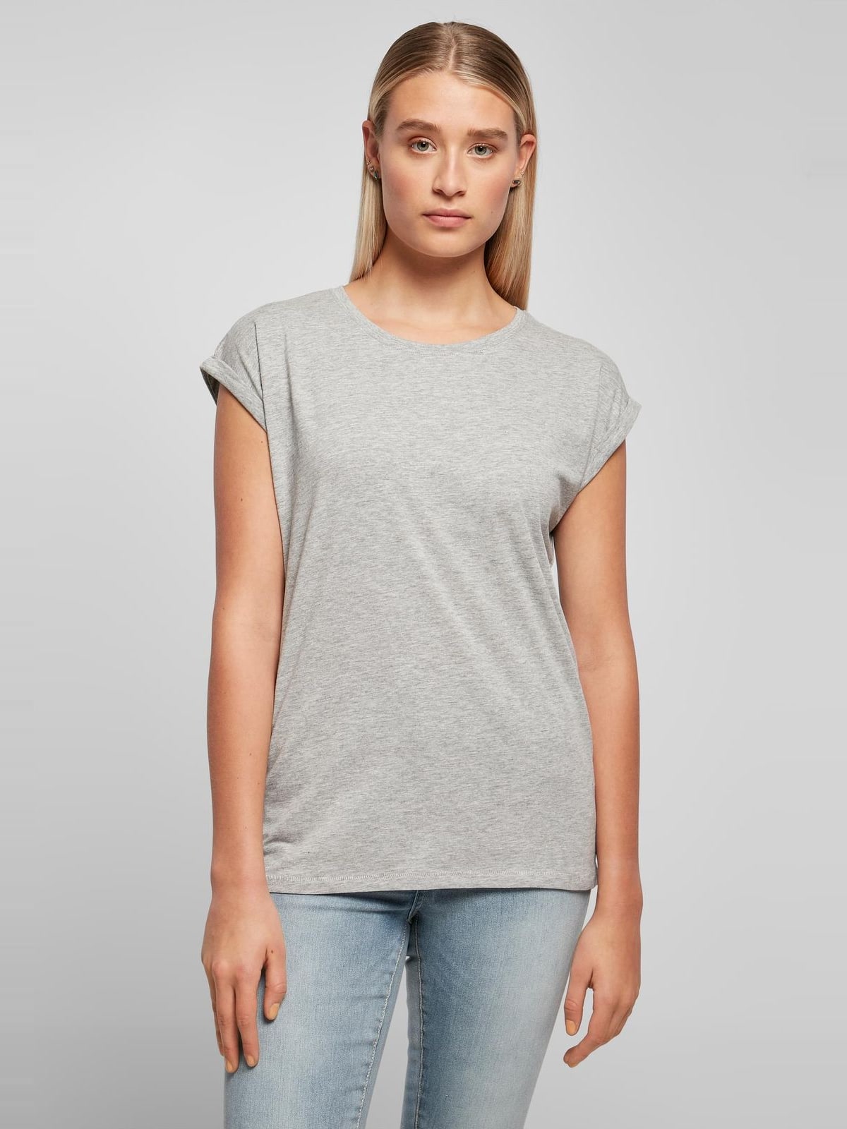 Γυναικείο T-Shirt BY021 Build Your Brand Λευκό Heather Grey