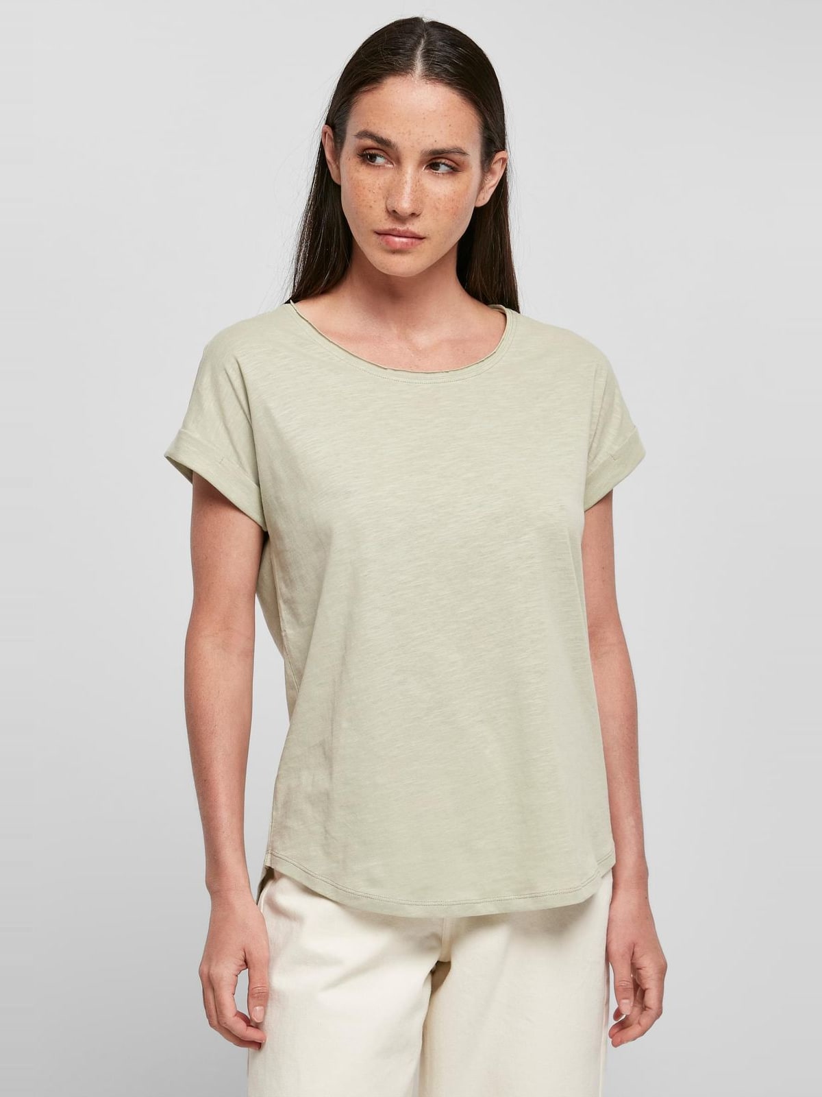 Γυναικείο T-Shirt Ladies Long Slub BY036 Build Your Brand Soft Salvia Softsalvia