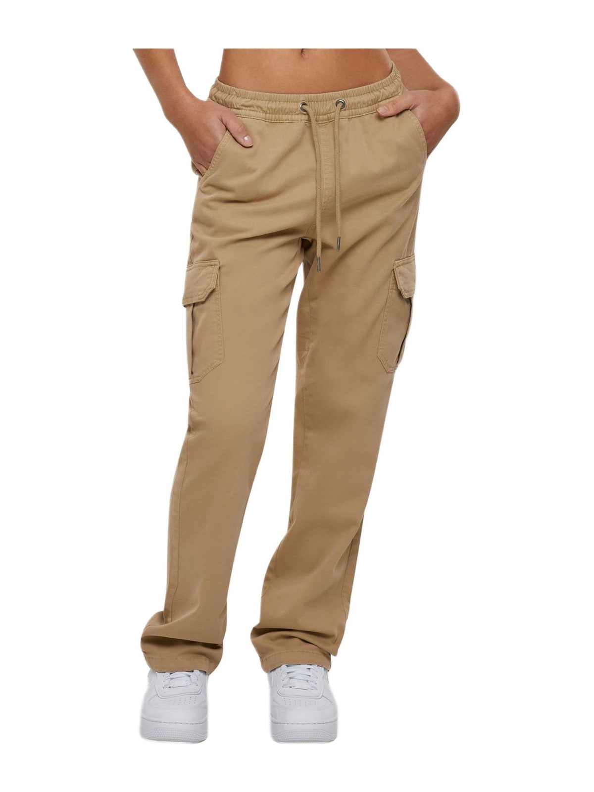 Γυναικείο Παντελόνι Cargo Ladies High Waist Twill TB6158-03738 Urban Classics unionbeige
