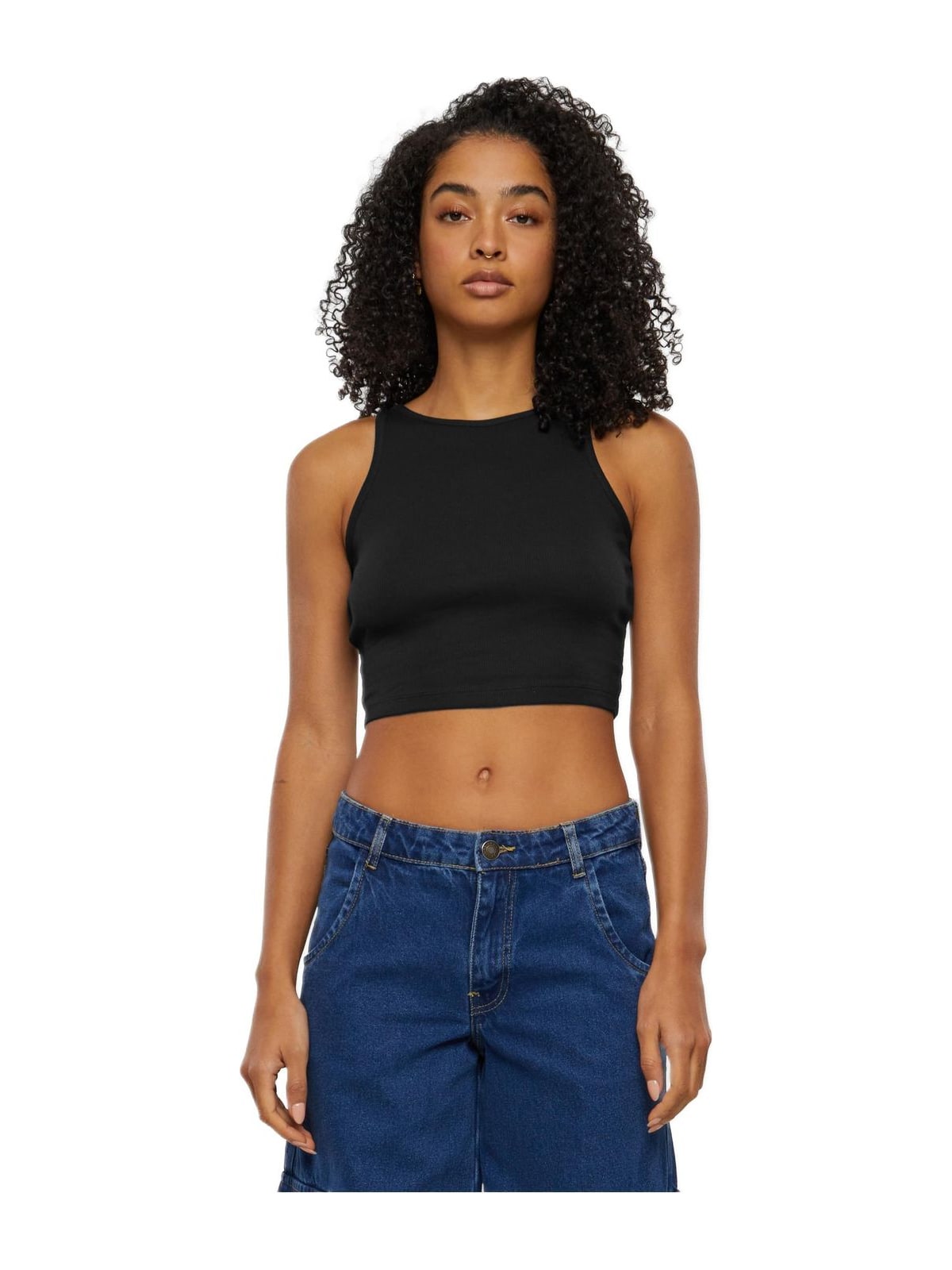 Γυναικείο Cropped Rib Top TB6185 Urban Classics Black