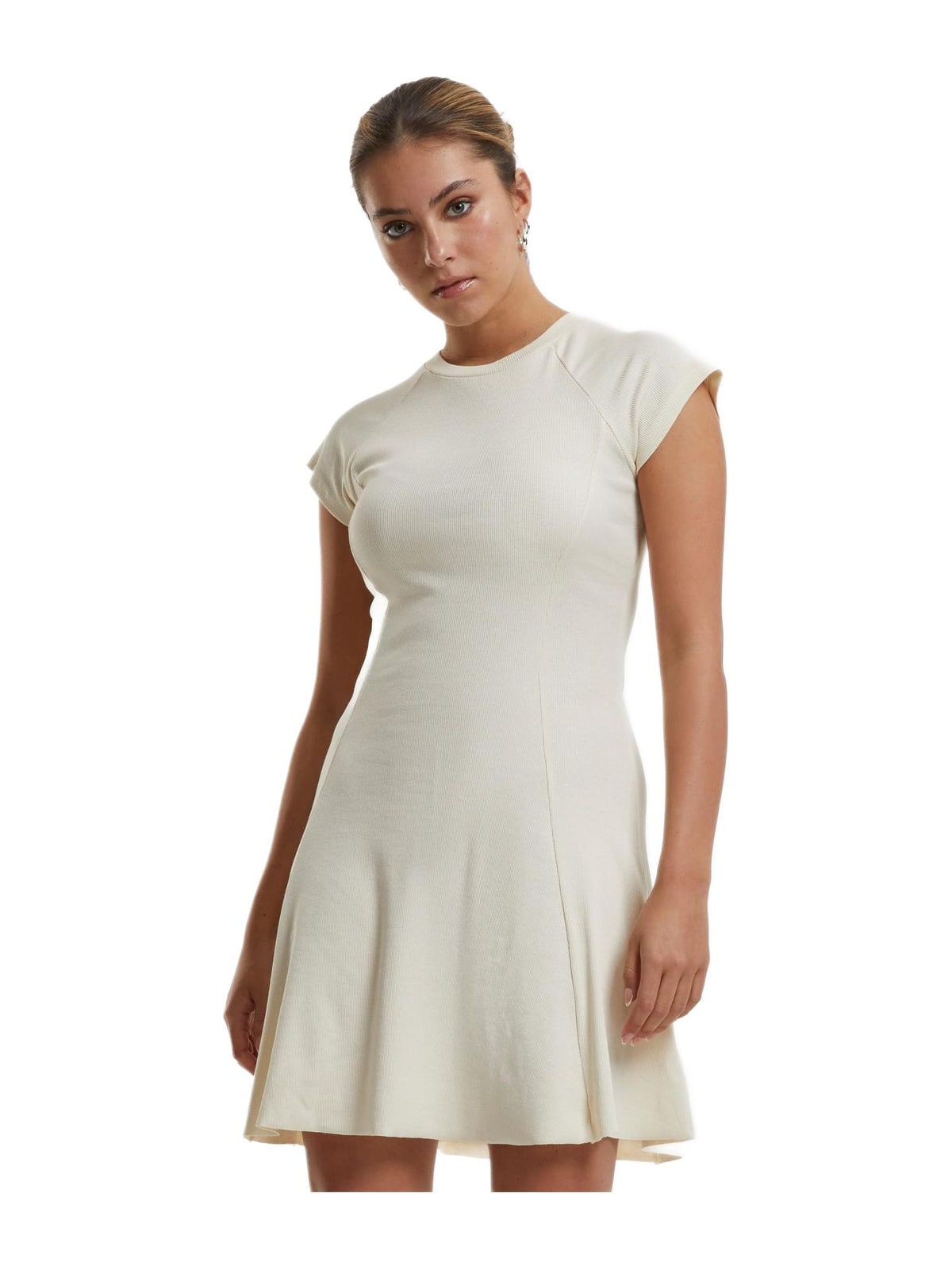 Γυναικείο Ριμπ Φόρεμα Skater TB6201 Urban Classics Whitesand