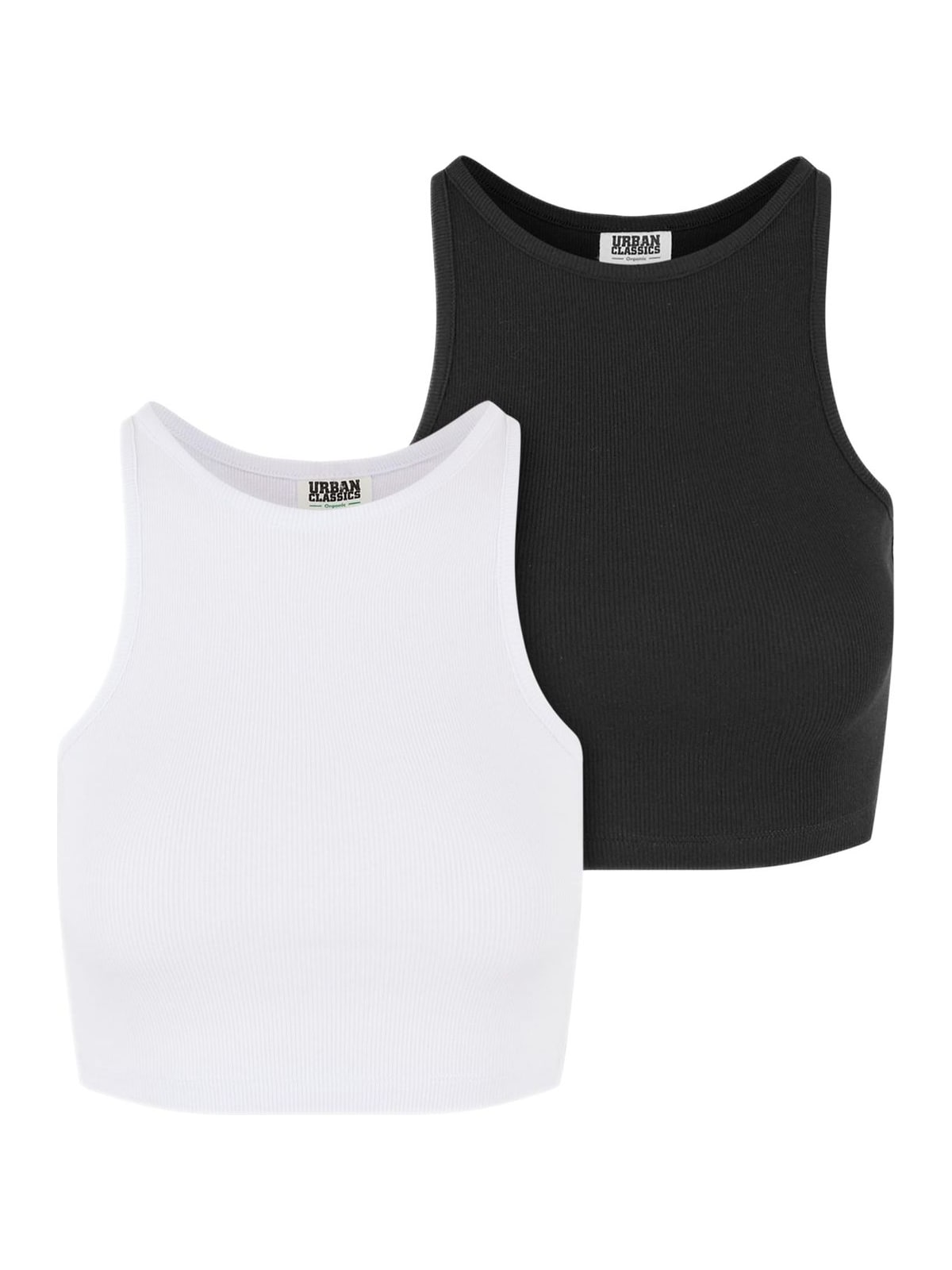 Γυναικείο Cropped Rib Top 2-Pack TB6185A Urban Classics white+black