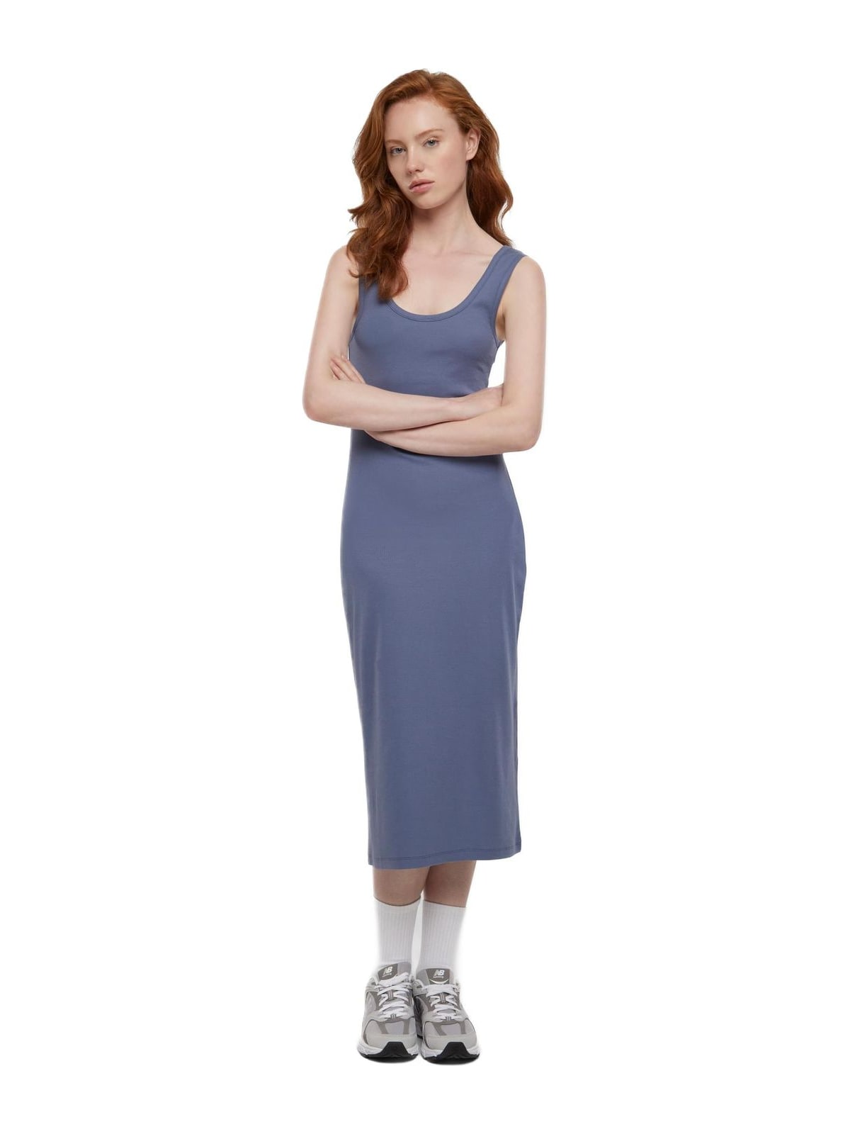 Γυναικείο Φόρεμα Rib Top TB6190 Urban Classics Vintageblue