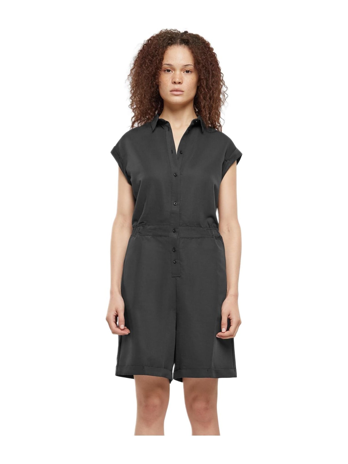 Ladies Viscose Twill Jumpsuit Urban Classics TB6199 black