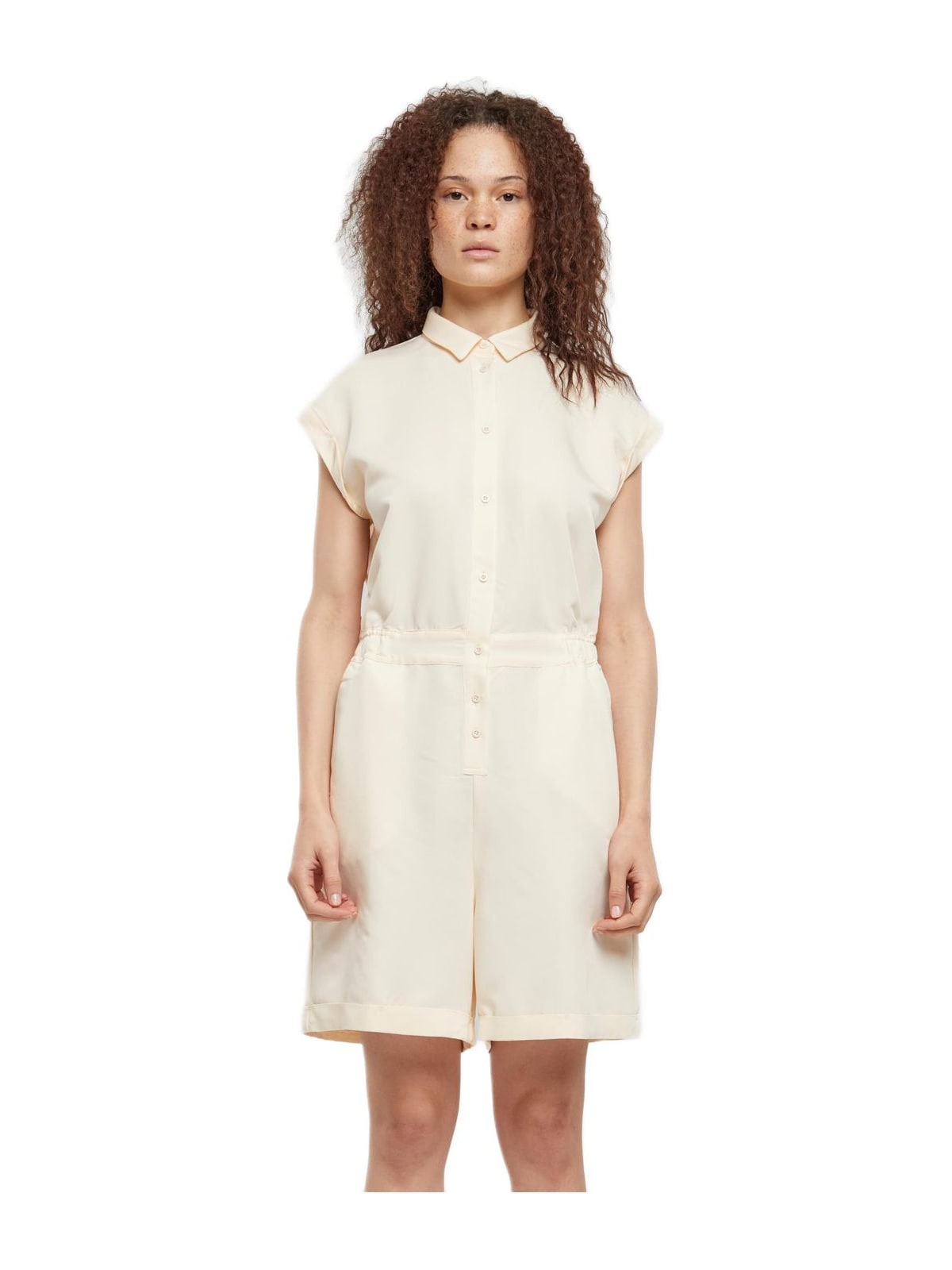 Ladies Viscose Twill Jumpsuit Urban Classics TB6199 whitesand