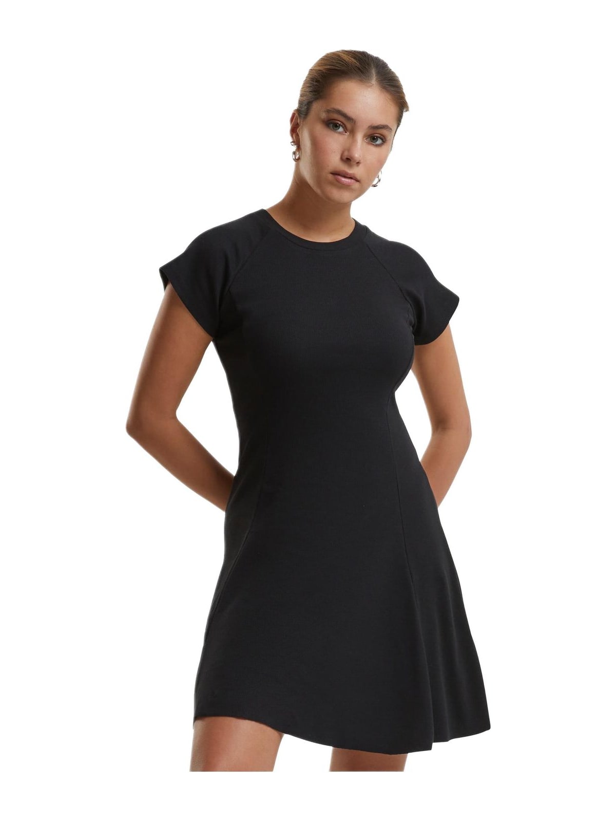 Γυναικείο Φόρεμα Skater Rib TB6201 Urban Classics Black