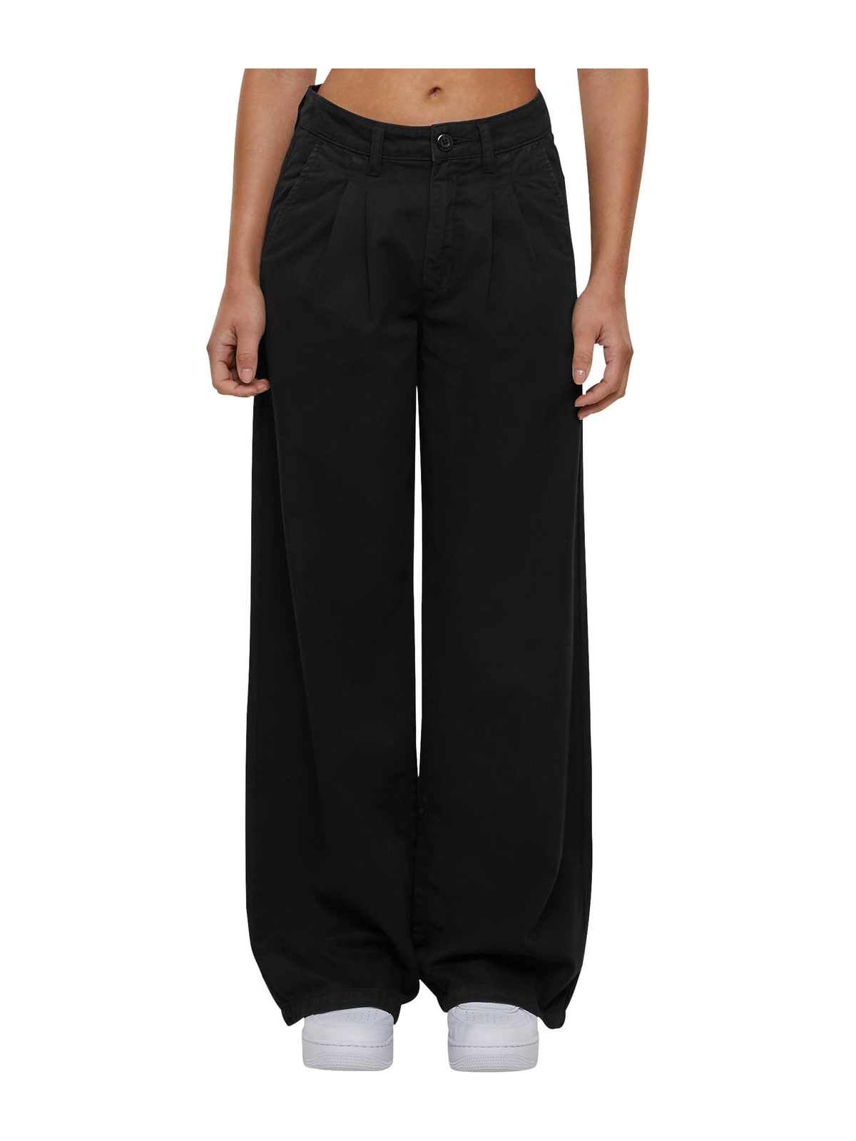 Γυναικείο Παντελόνι Organic Pleated Cotton TB6216 Urban Classics Black