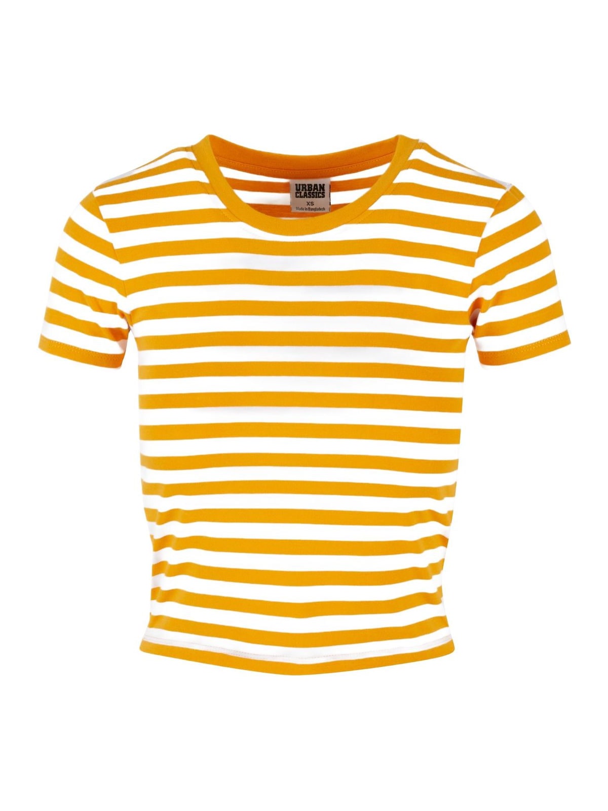 Ladies Short Striped Tee Urban Classics TB6825 white/magicmango
