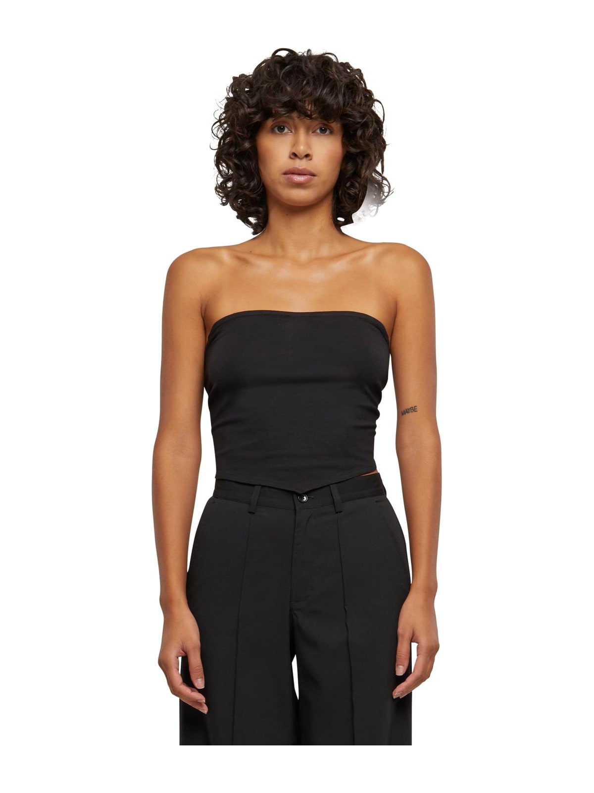 Ladies Knotted Bandeau Top Urban Classics TB6872 black