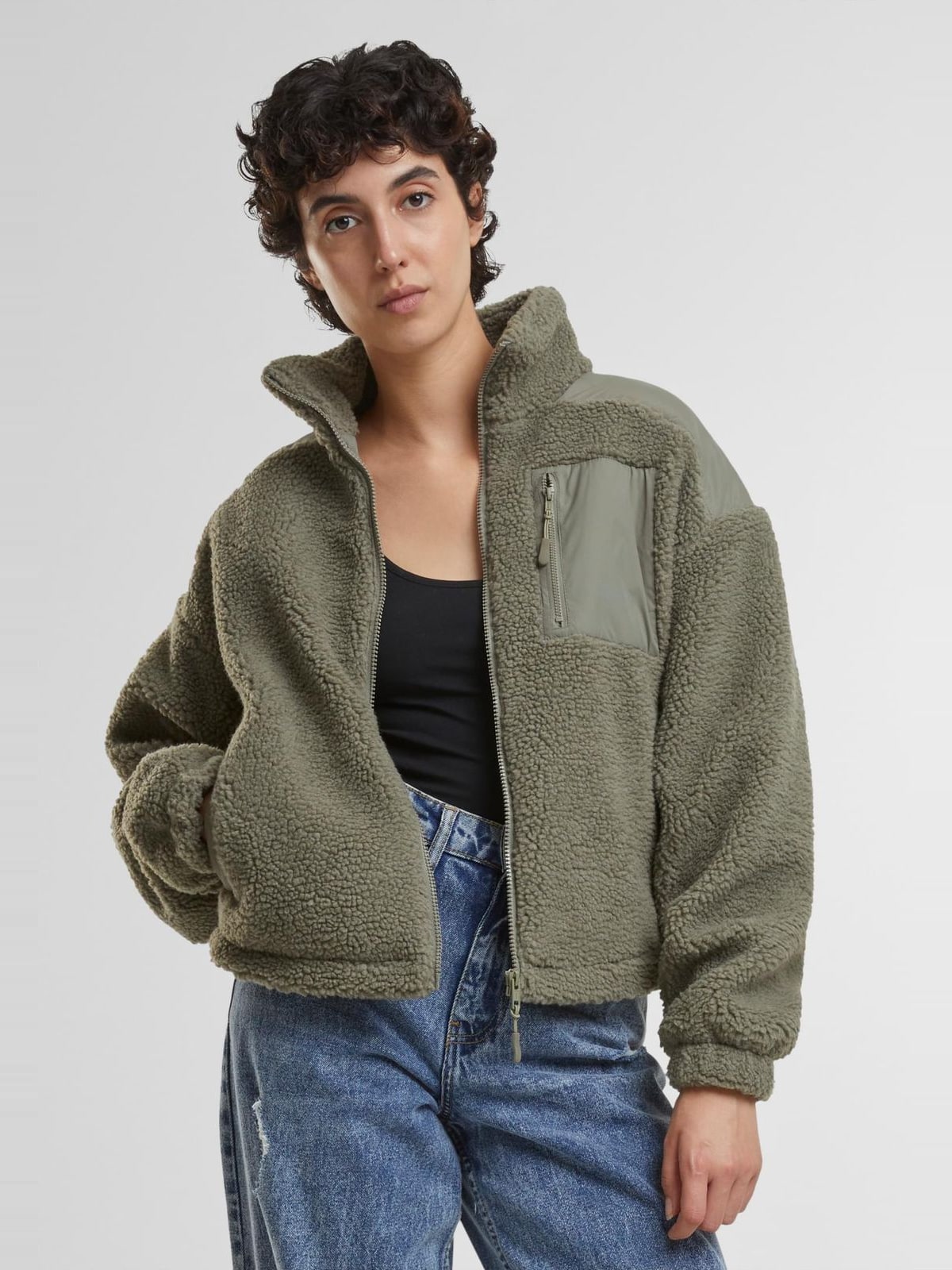 Γυναικείο Μπουφάν Sherpa Mix TB6068 Urban Classics Palegreen