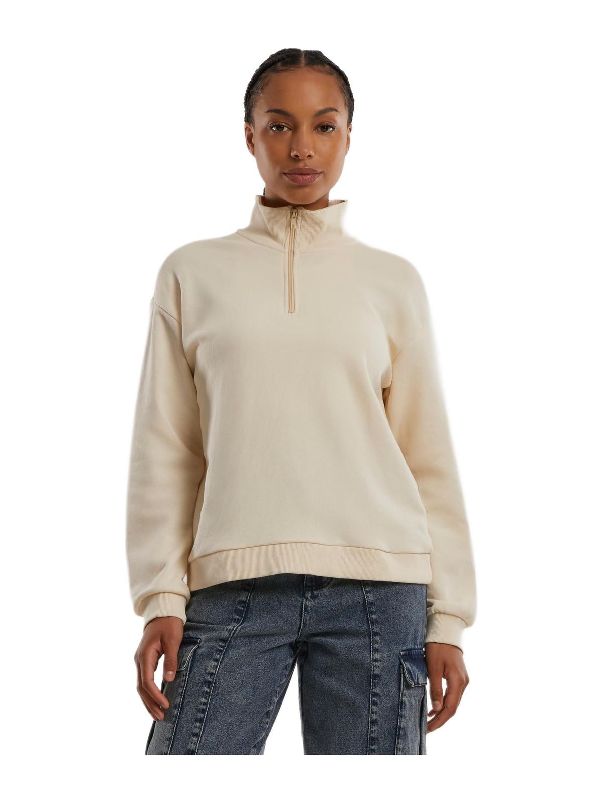 Ladies Light Terry Troyer Urban Classics TB6853-02903 Whitesand
