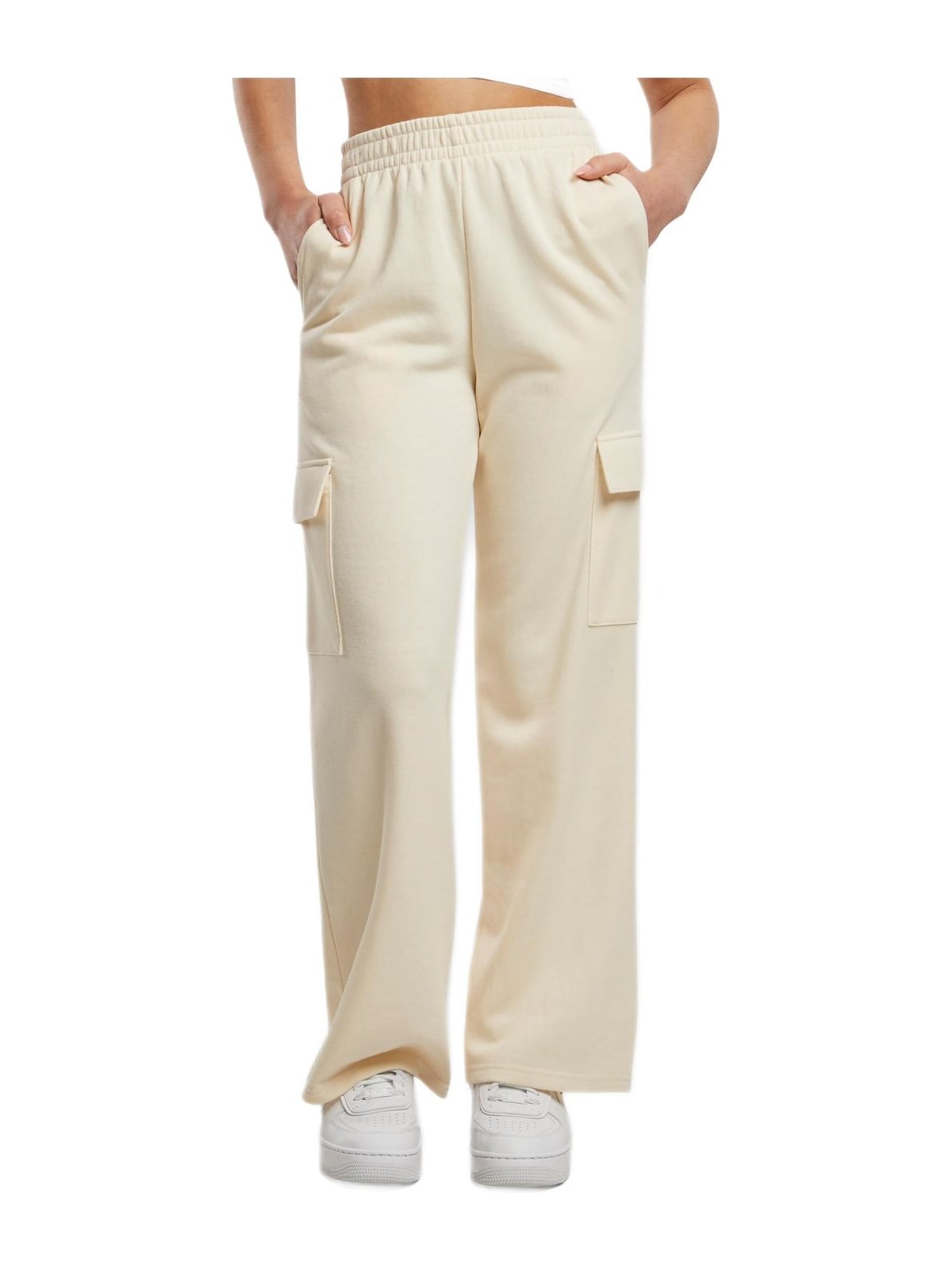Ladies Baggy Light Terry Sweat Pants Urban Classics TB6857-02903 Whitesand