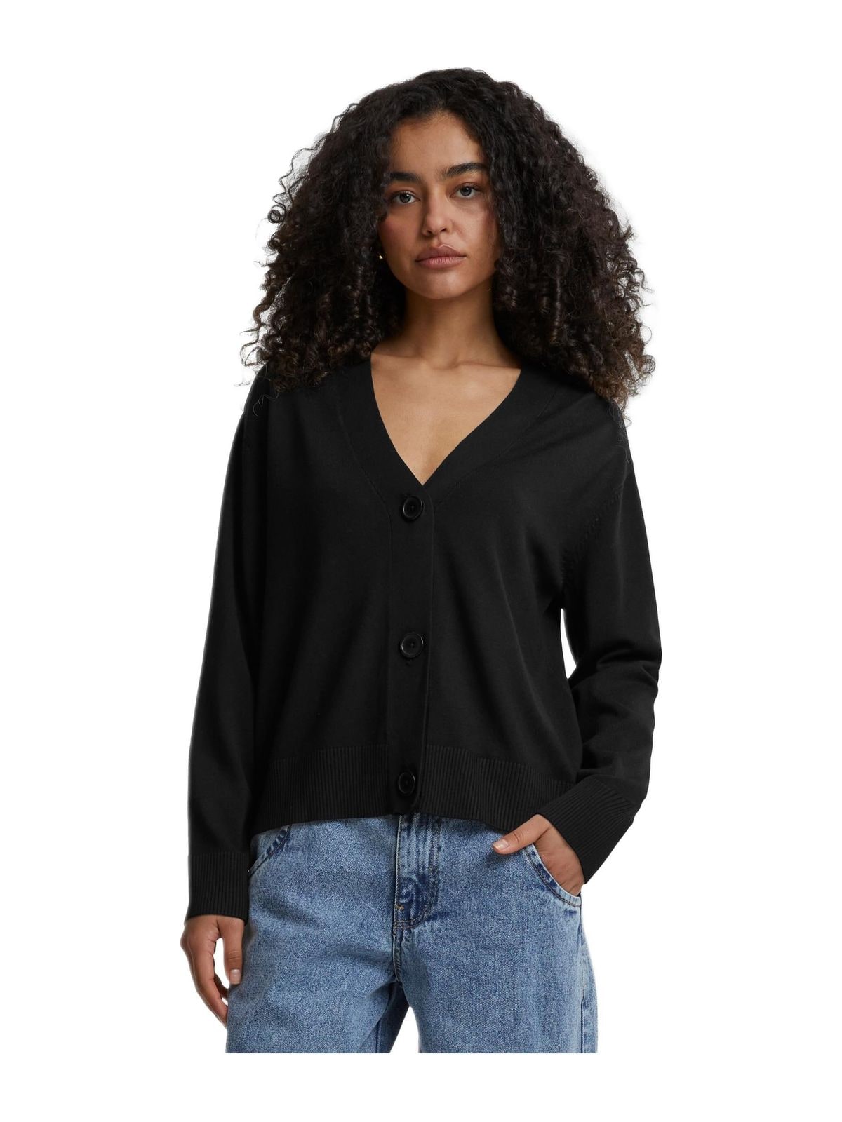 Ladies Knitted Cardigan Urban Classics TB6900-00007 Black