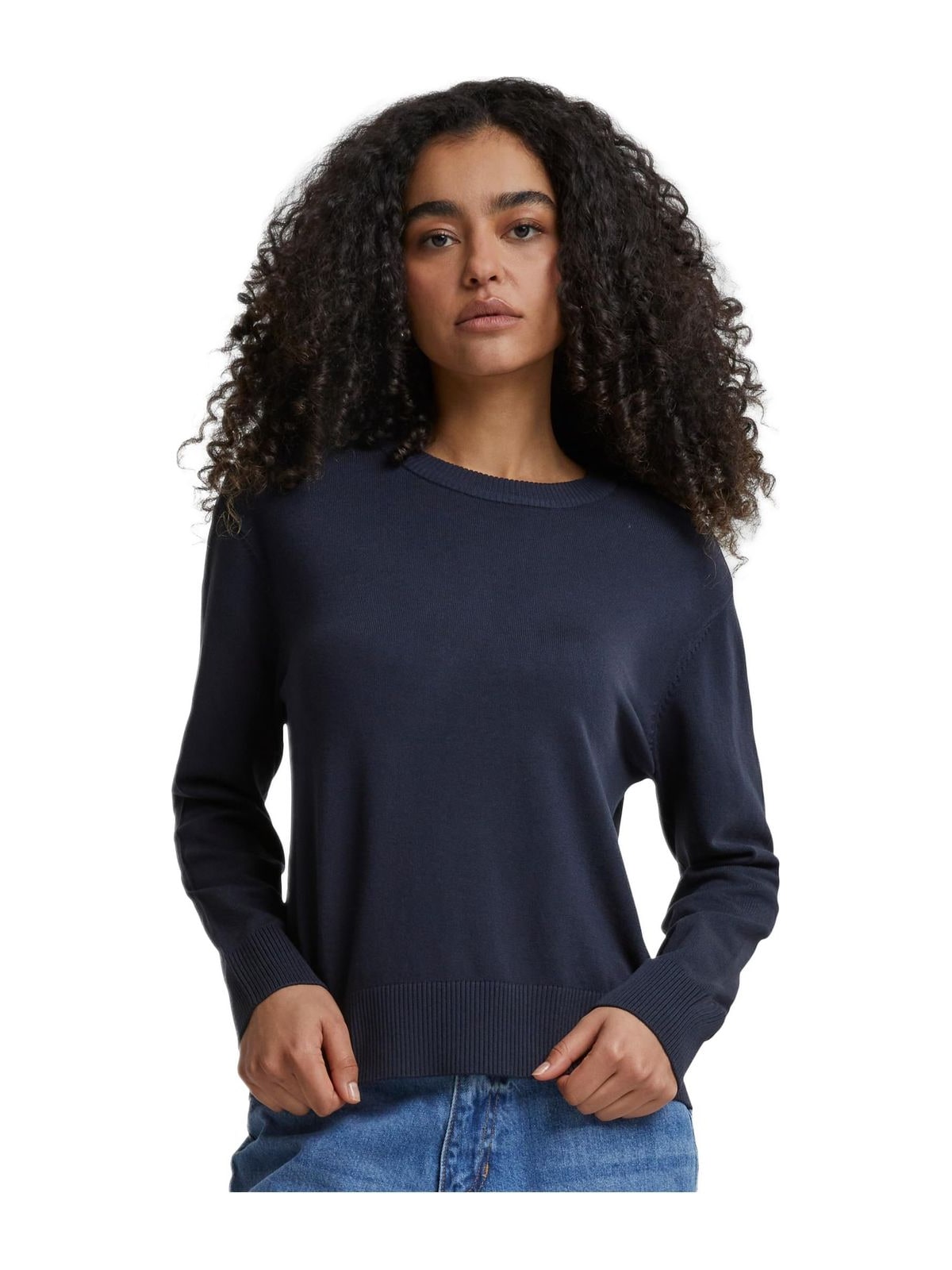Ladies Knitted Roundneck Sweater Urban Classics TB6902-00155 Navy