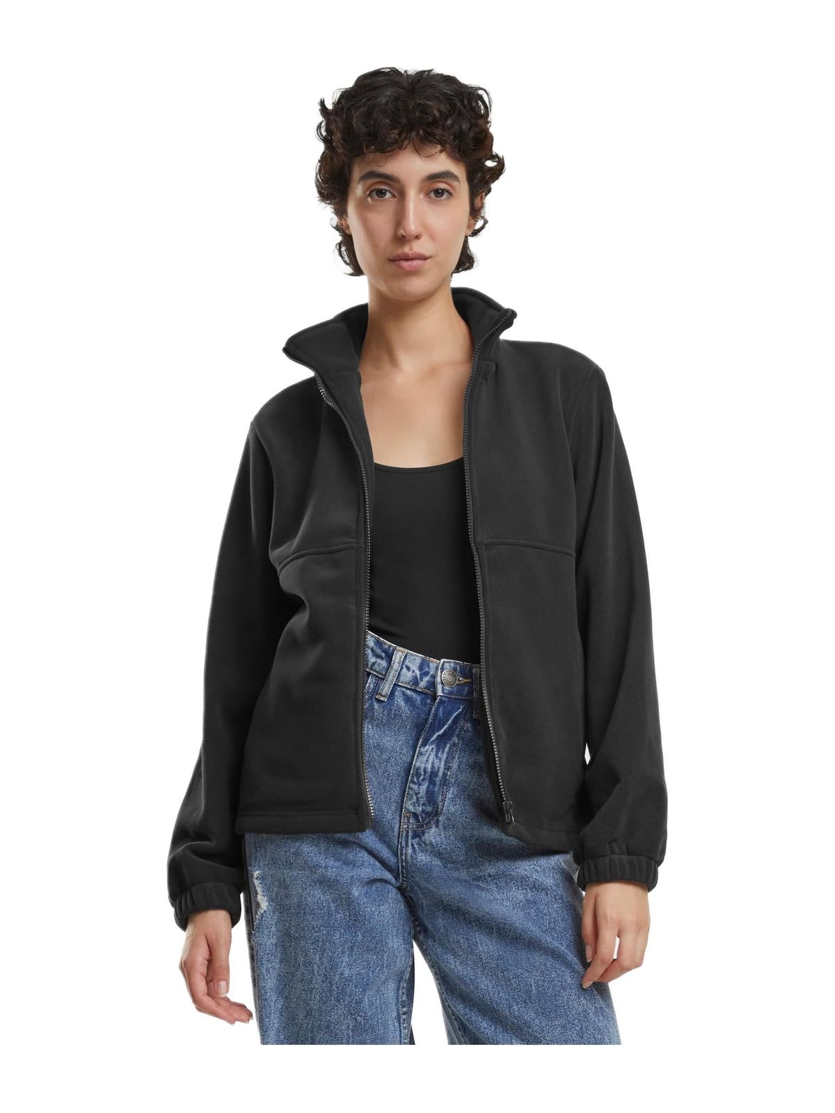 Ladies Double Polarfleece Jacket Urban Classics TB6905-00825 Black/Black
