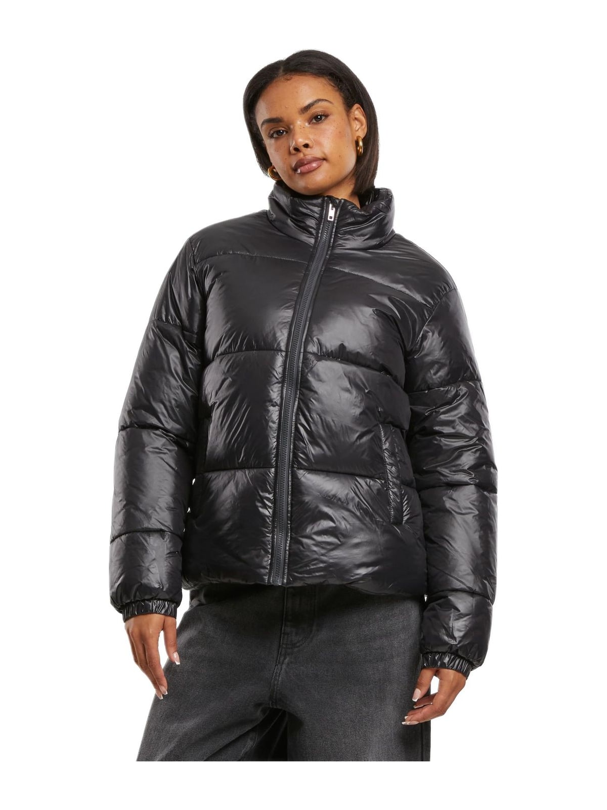 Γυναικείο Μπουφάν Puffer Shiny TB7003 Urban Classics Black