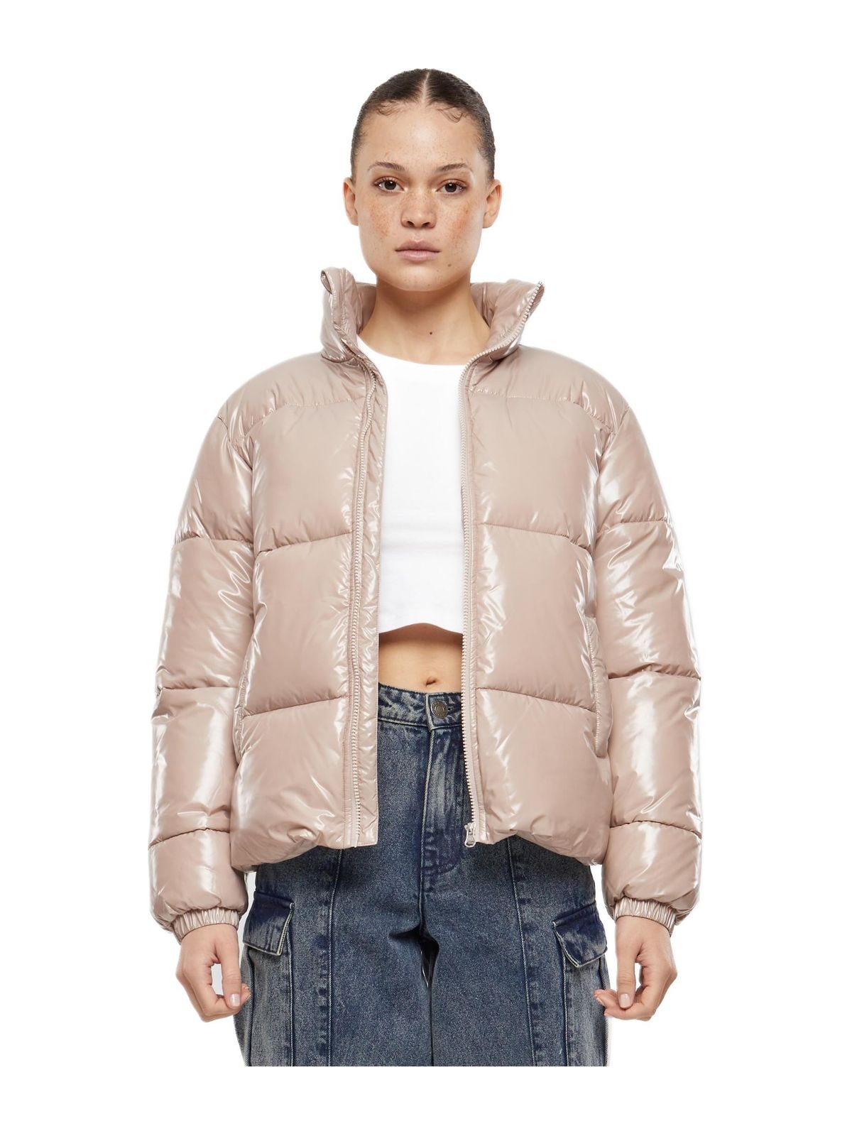 Γυναικείο Φουσκωτό Μπουφάν Recycled Short Shiny Puffer TB7003 Urban Classics Duskrose