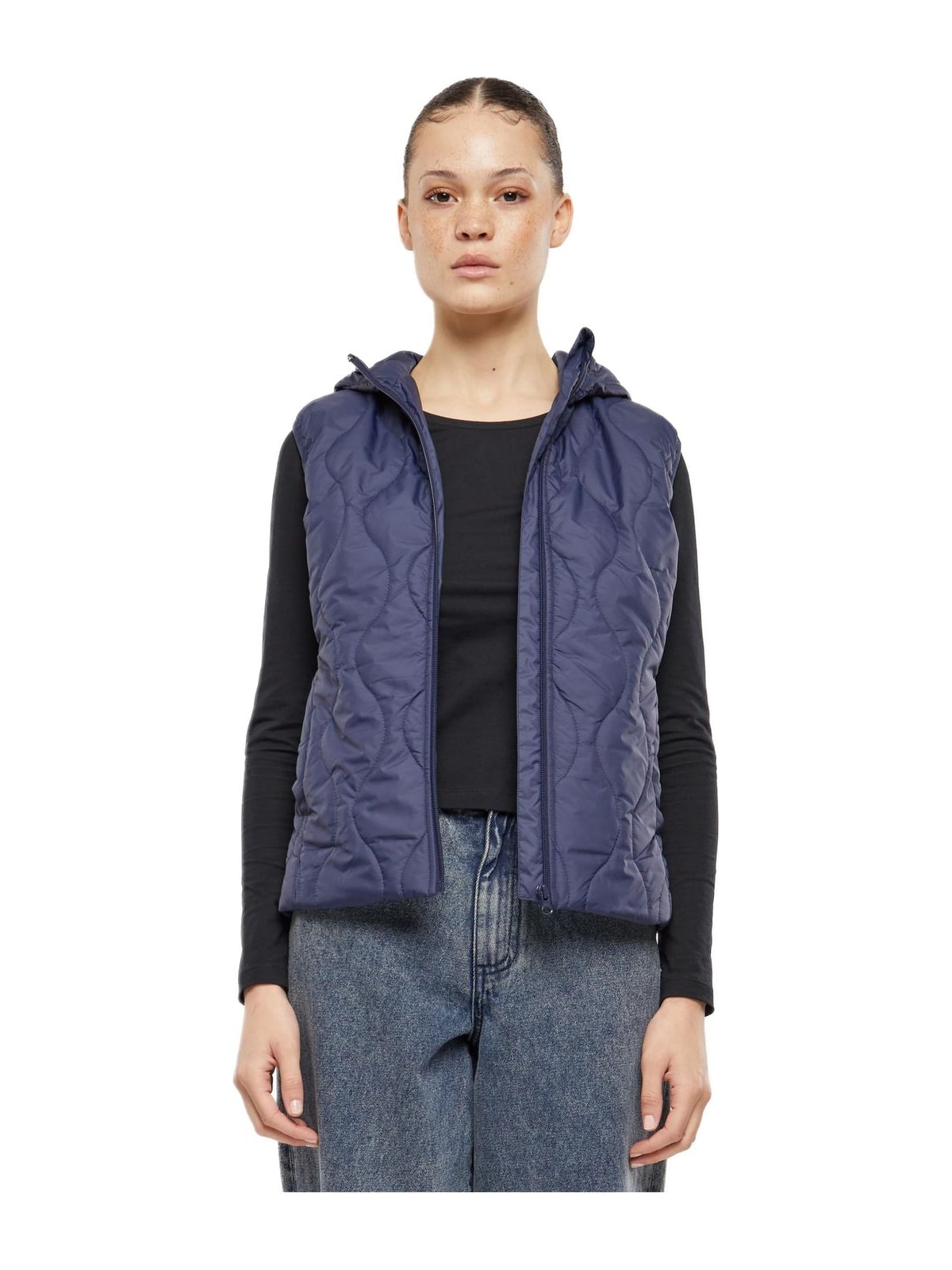 Γυναικείο Αμάνικο Μπουφάν Puffer Ladies Super Light TB7009 Urban Classics Black Navy
