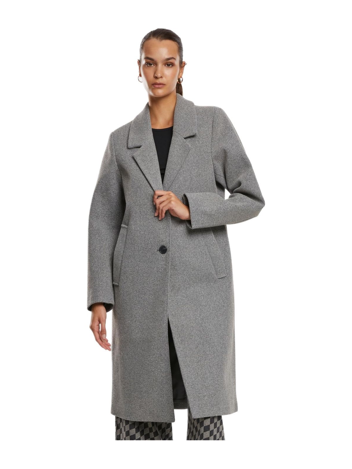 Ladies Basic Coat Urban Classics TB7075-04915 Darkgreymelange
