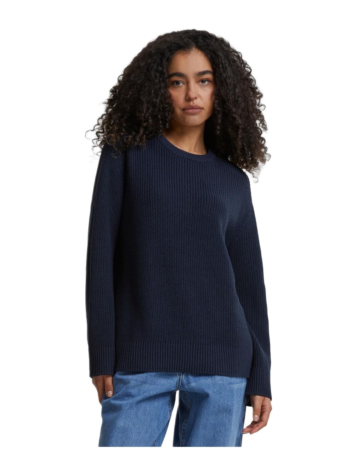 Ladies Rib Knit Sweater Urban Classics TB7116-00155 Navy
