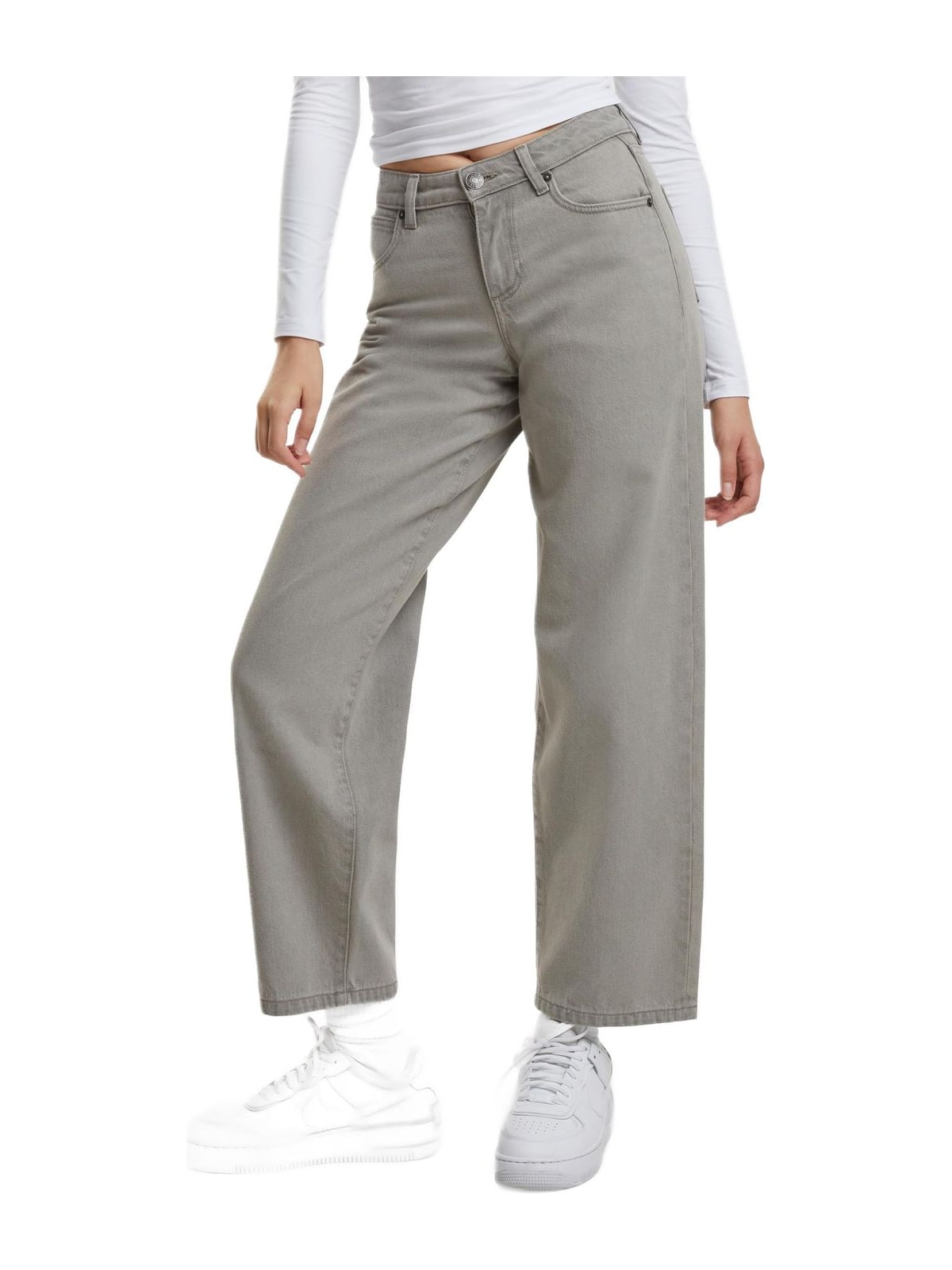 Γυναικείο Τζιν Παντελόνι Mid Waist 90s TB7127 Urban Classics 17836 Lighter Dirty Washed