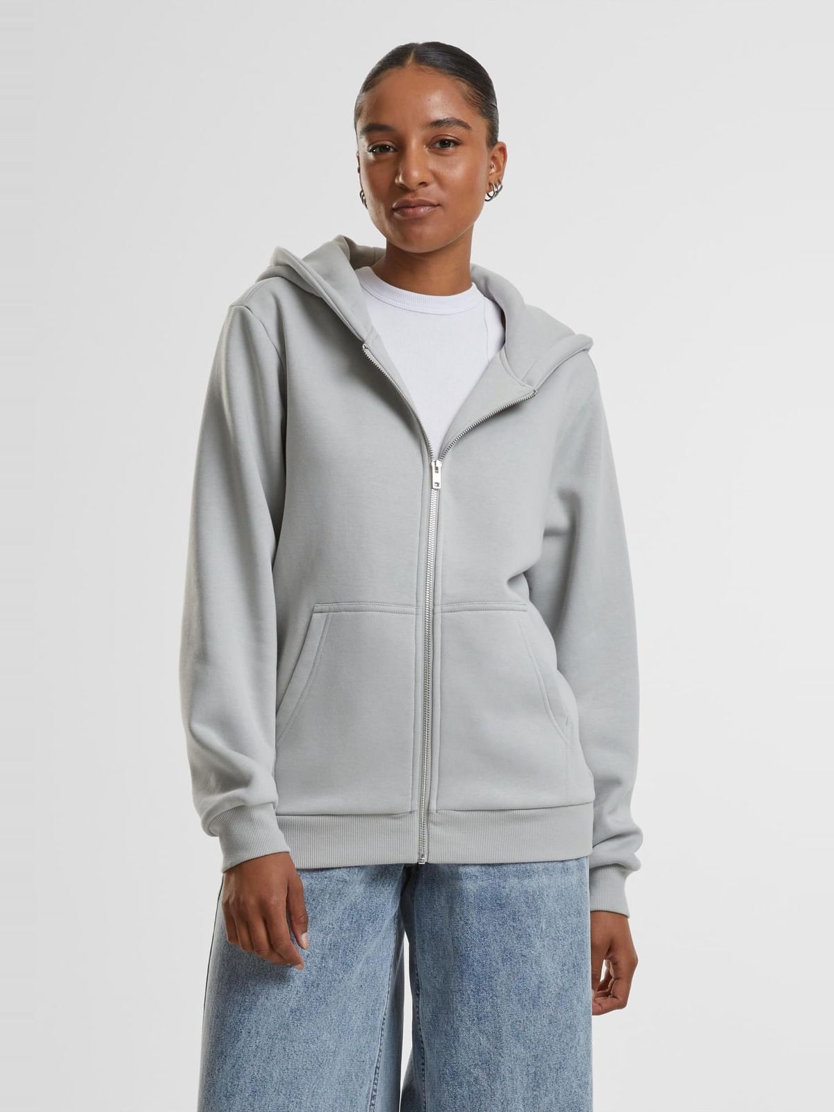 Γυναικεία Ζακέτα με Κουκούλα Fluffy Zip Hoody TB7286-02946 Urban Classics Lightasphalt