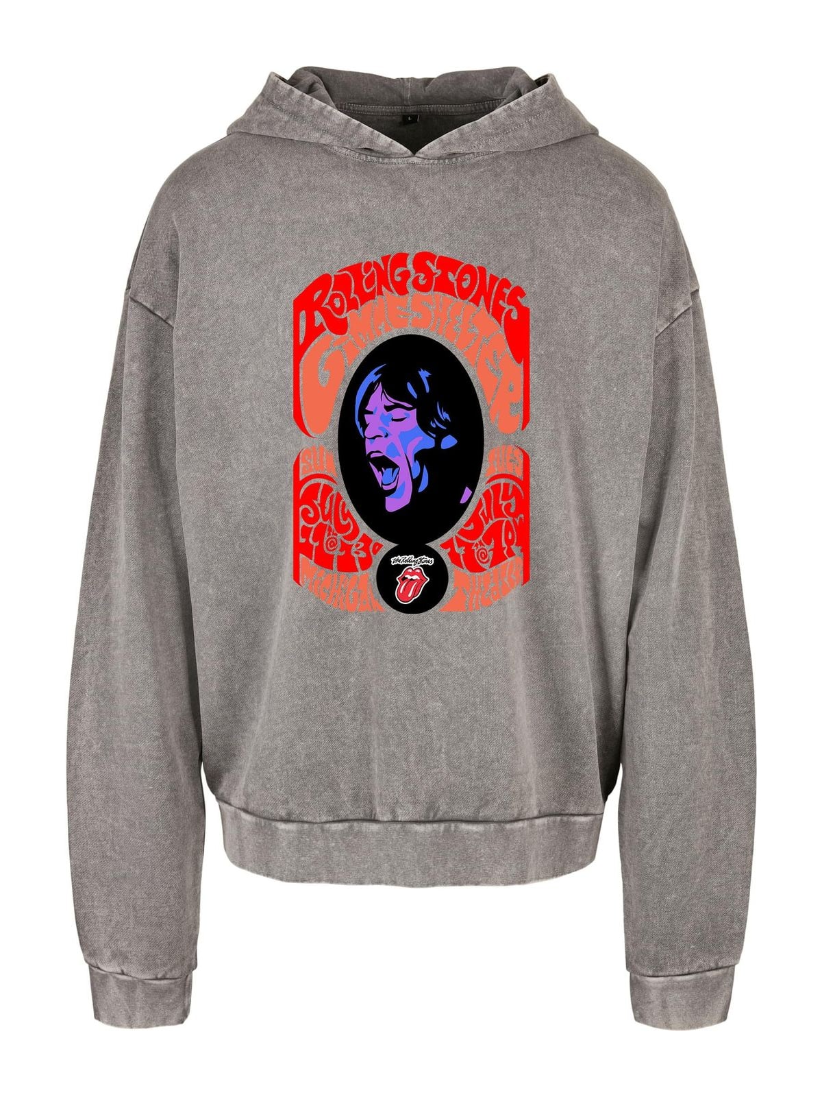 Oversized Premium Hoodie Rolling Stones Art1 Rock Avenue Asphalt