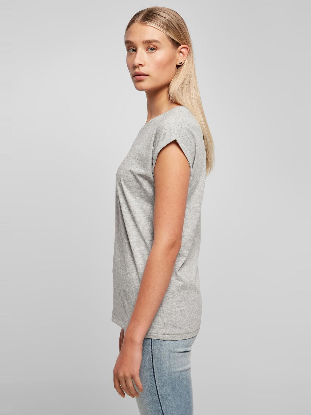 Γυναικείο T-Shirt BY021 Build Your Brand Λευκό Heather Grey