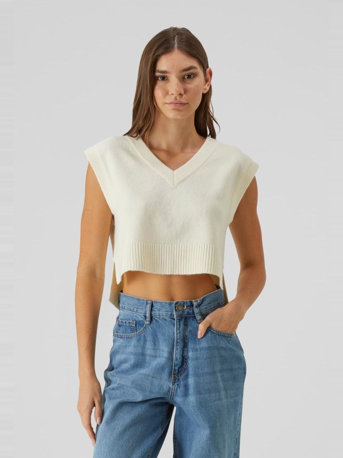 Γυναικείο Πλεκτό Γιλέκο Soft Knit TB7460 Urban Classics Whitesand