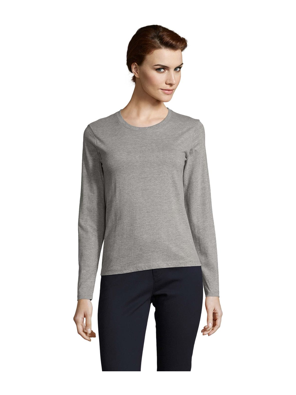 Γυναικείο T-shirt Μακρυμάνικο 02075 Sol's Imperial LSL Women Grey Melange