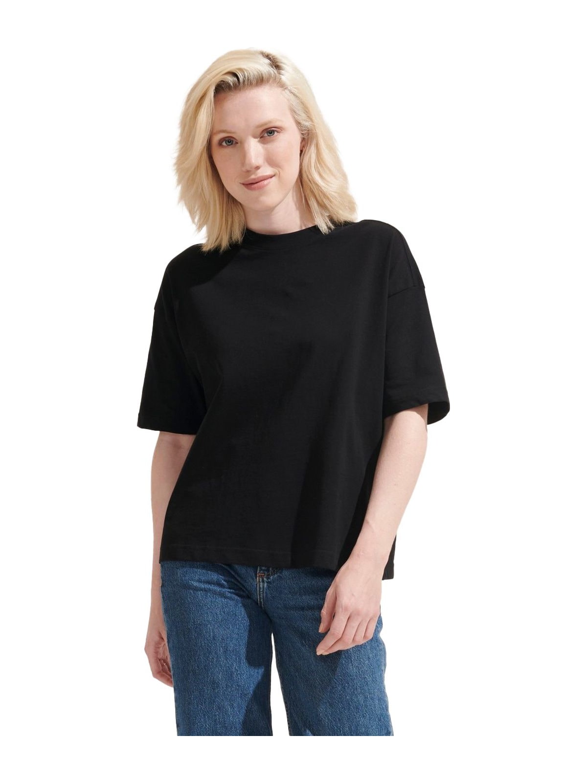 Γυναικείο T-shirt Oversized 03807 Sol's Boxy Women Deep Black