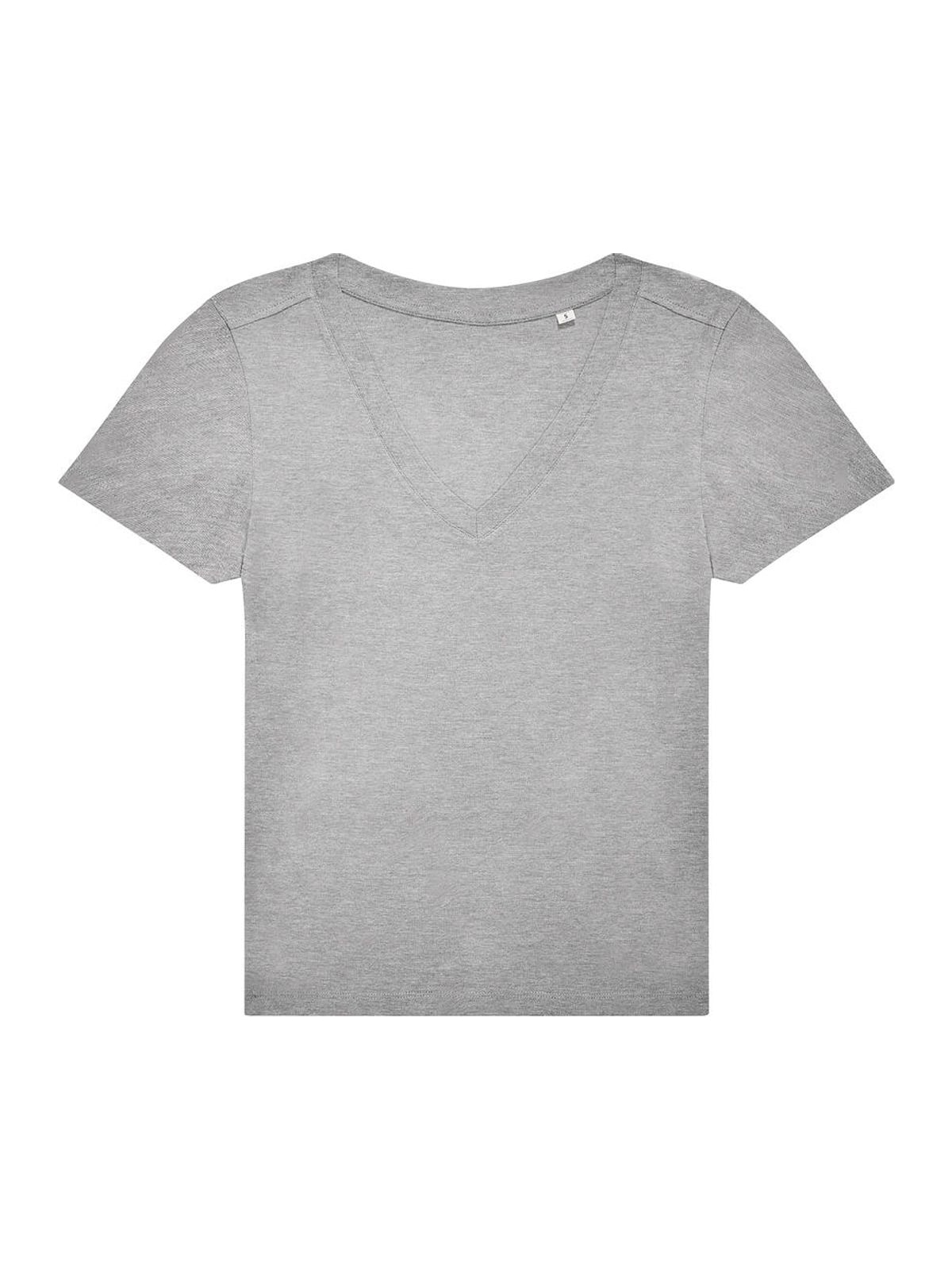 Γυναικείο T-Shirt E150 B & C 04042125 B&C V-Neck Sport Grey