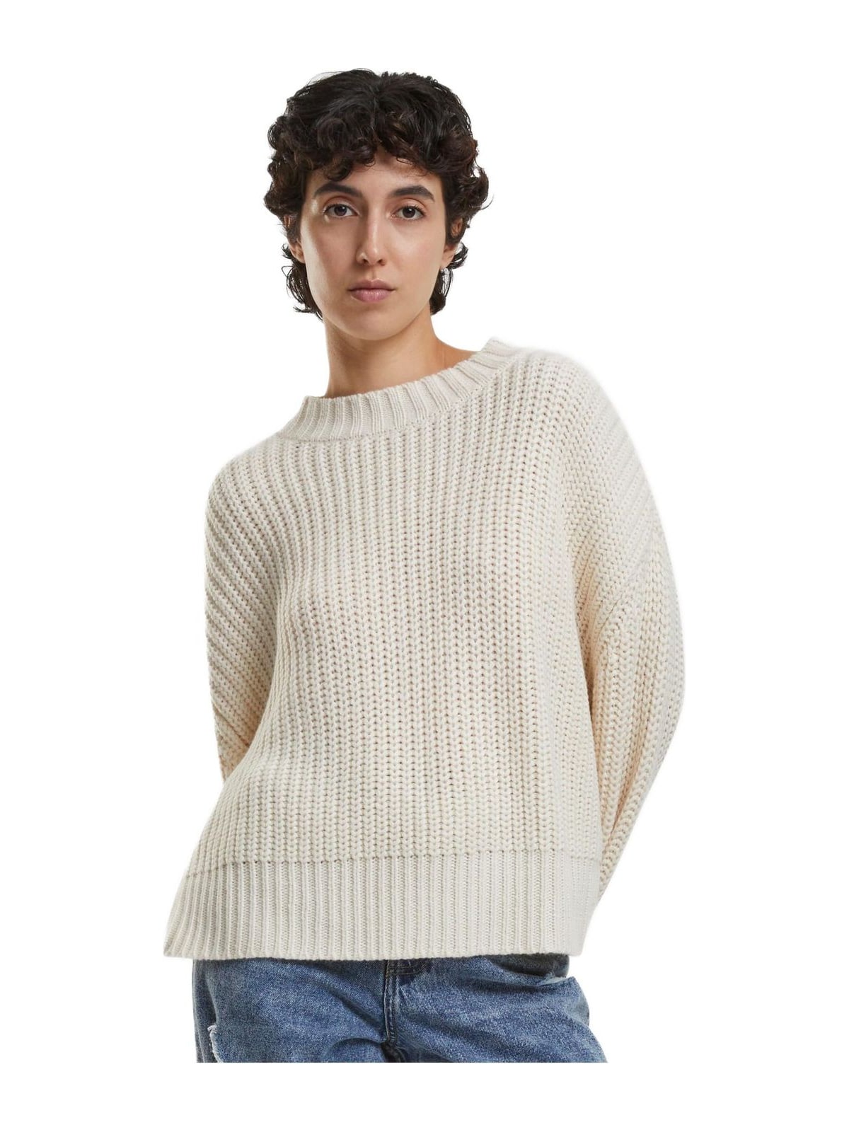 Γυναικείο Πουλόβερ TB7093-02903 Urban Classics Wide Basic Oversized Sweater Whitesand