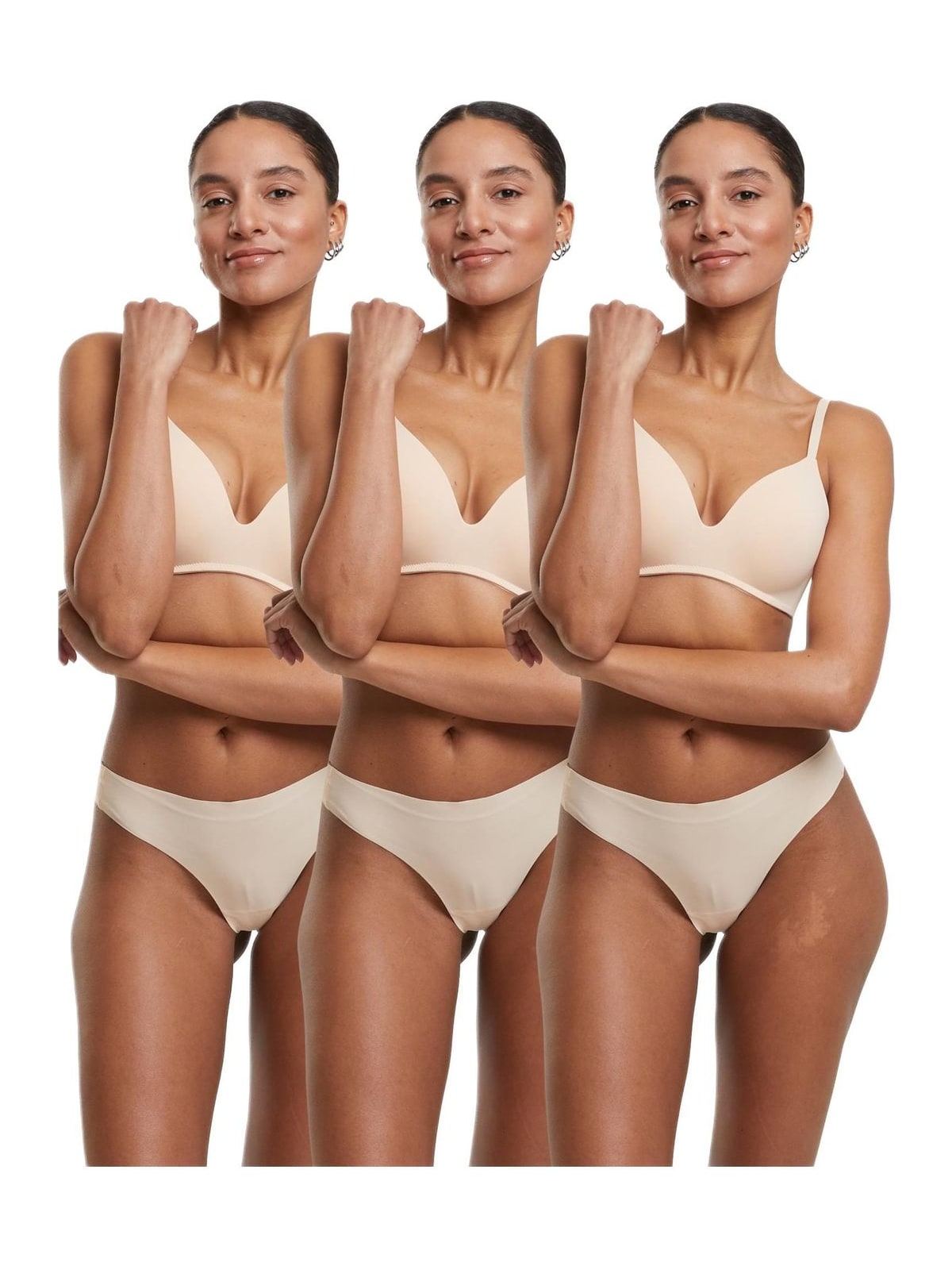 Γυναικεία Εσώρουχα Tanga Lasercut (Σετ 3 Τεμαχίων) TB7670B Urban Classics nude+nude+nude