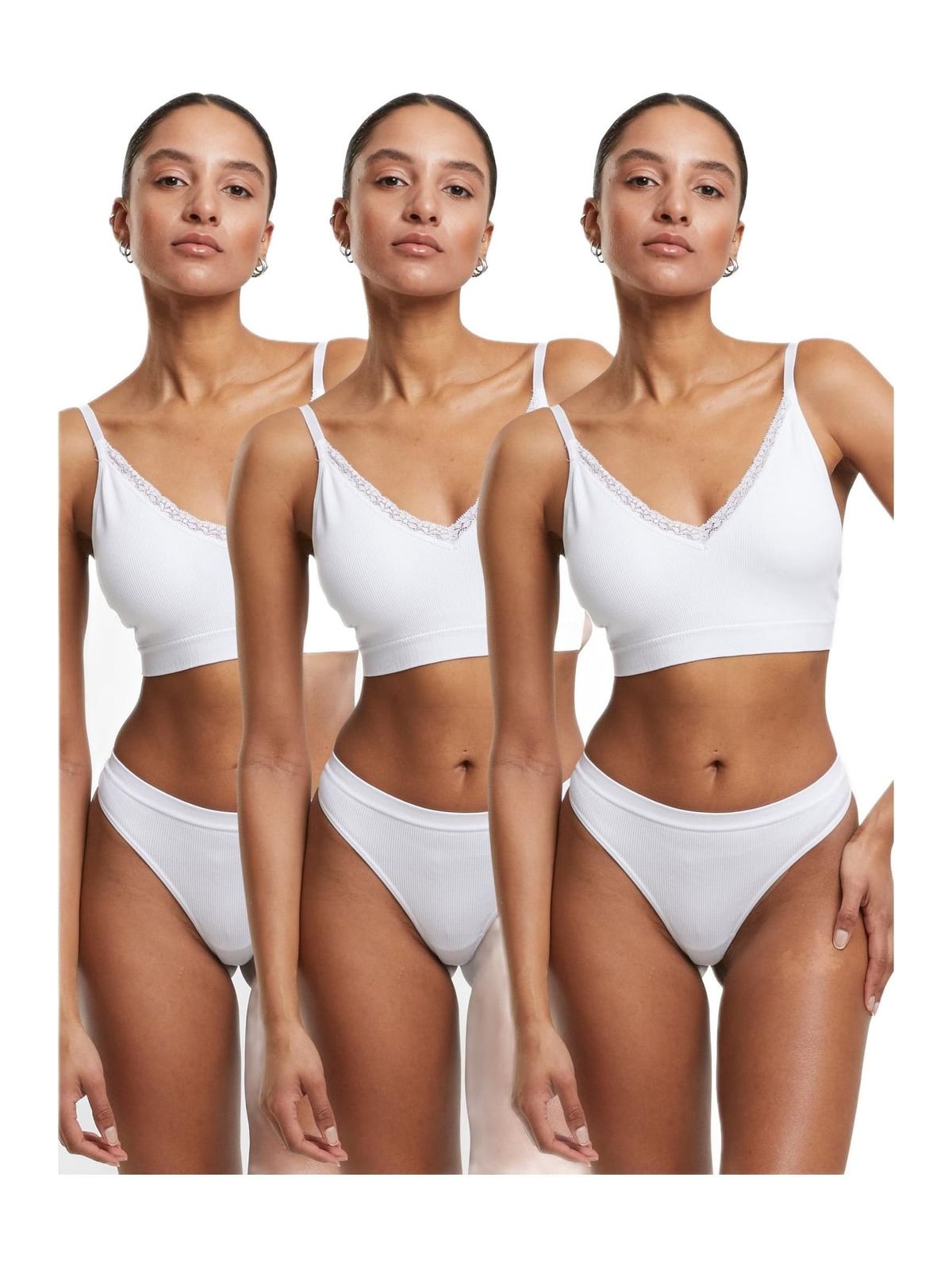 Γυναικεία Εσώρουχα Tanga (3 Τεμάχια) TB7671B Urban Classics Wht/Wht/Wht
