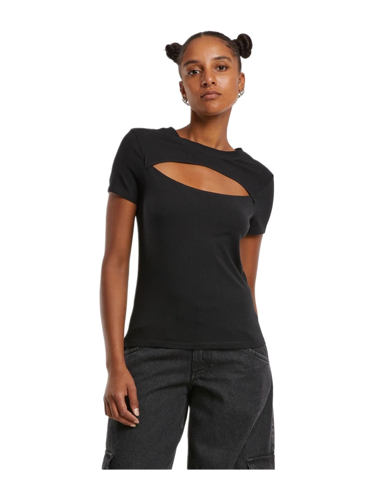 Γυναικείο T-shirt με Ανοίγματα TB7454 Urban Classics Black