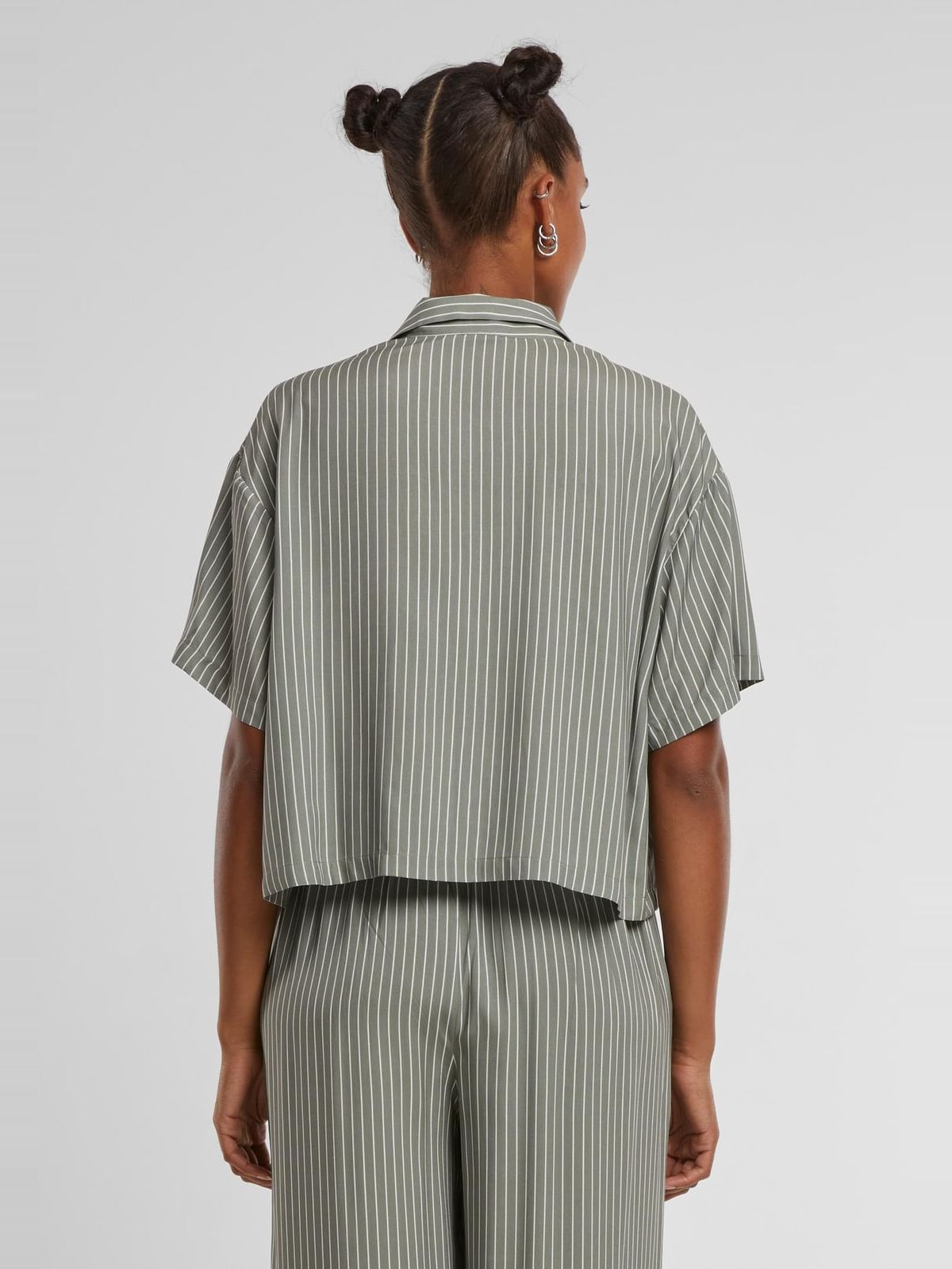 Γυναικείο Πουκάμισο Viscose Resort TB4365 Urban Classics paleolive/white