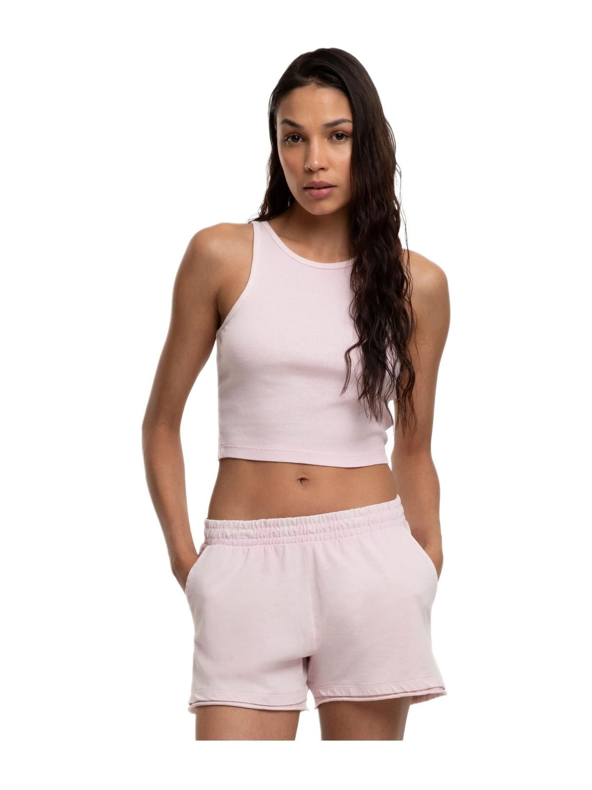 Γυναικείο Cropped Top TB7482 Urban Classics Washed Rib Jersey blushedrose