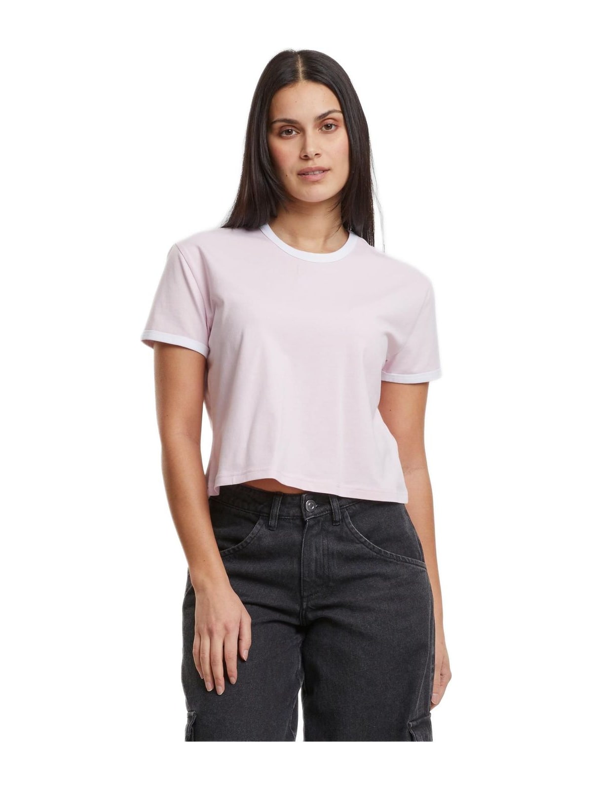 Γυναικείο T-Shirt Contrast Retro TB7492 Urban Classics blushedrose/white