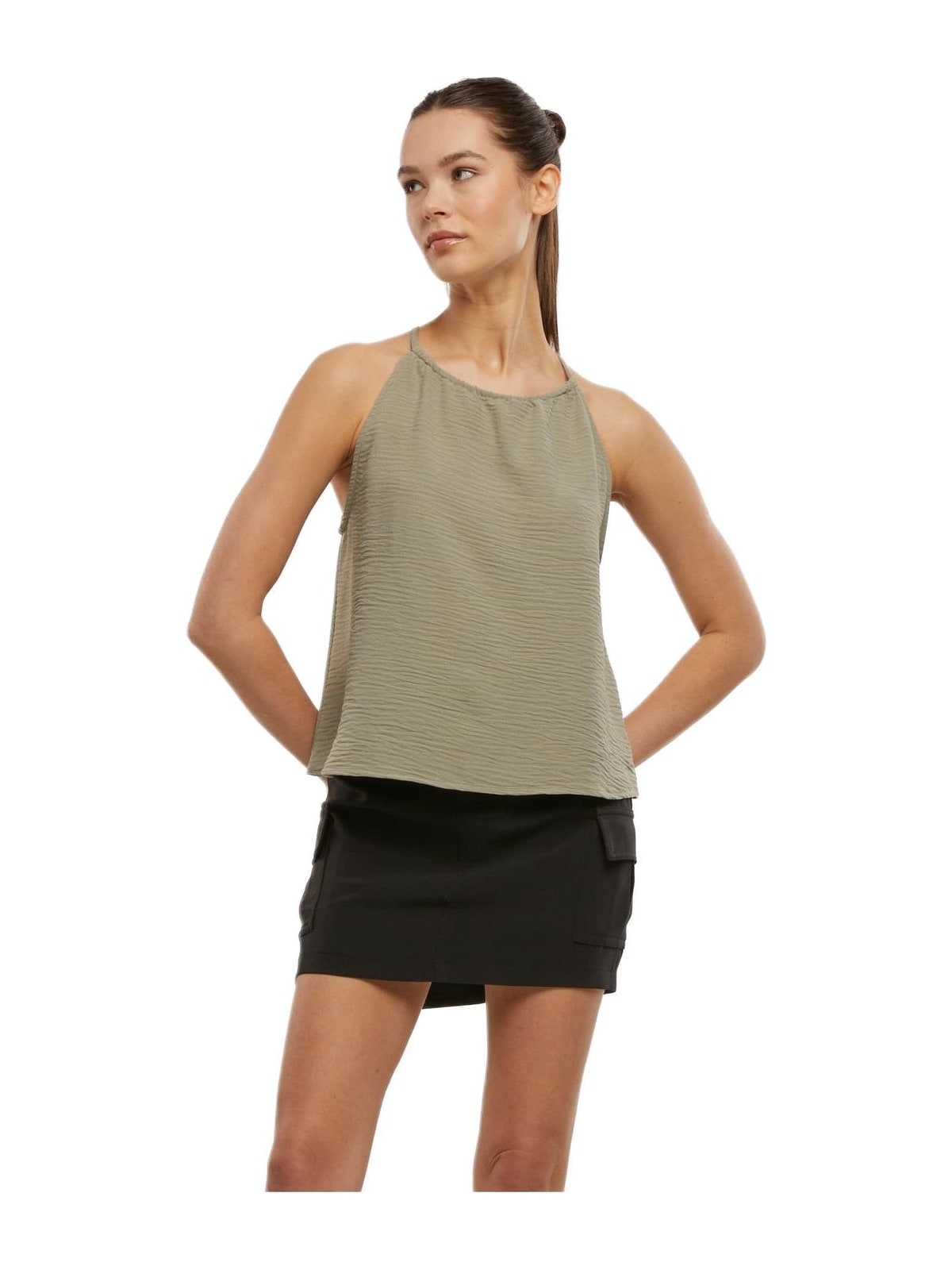 Ladies Structured Top TB7501 Urban Classics paleolive