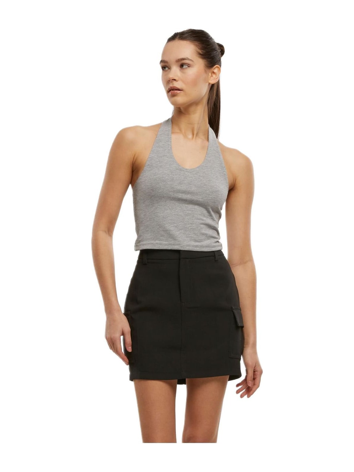 Γυναικείο Τοπ Basic Neckholder TB7533 Urban Classics Heathergrey