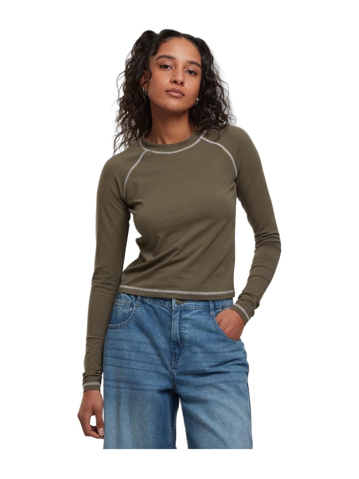 Γυναικεία Μακρυμάνικη Μπλούζα TB7730 Urban Classics Olive