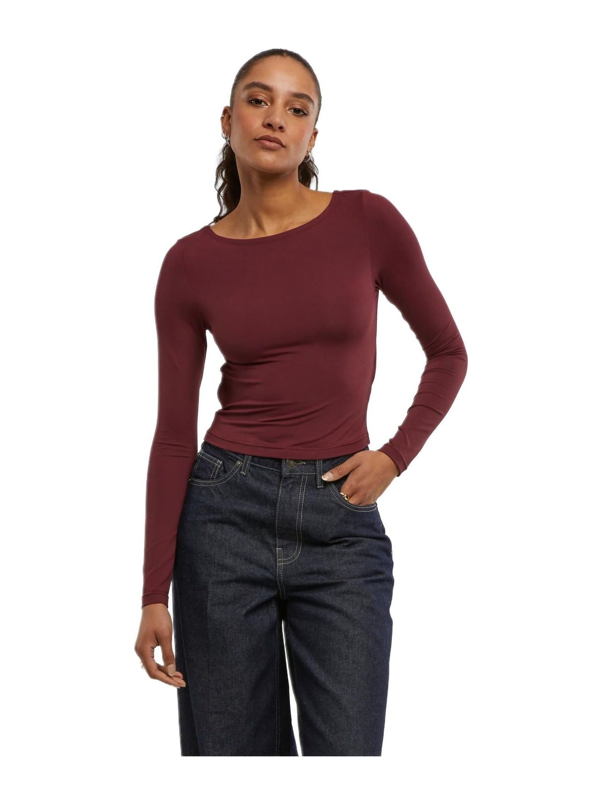 Γυναικεία Μακρυμάνικη Μπλούζα Slim Fit TB7721 Urban Classics Cherry