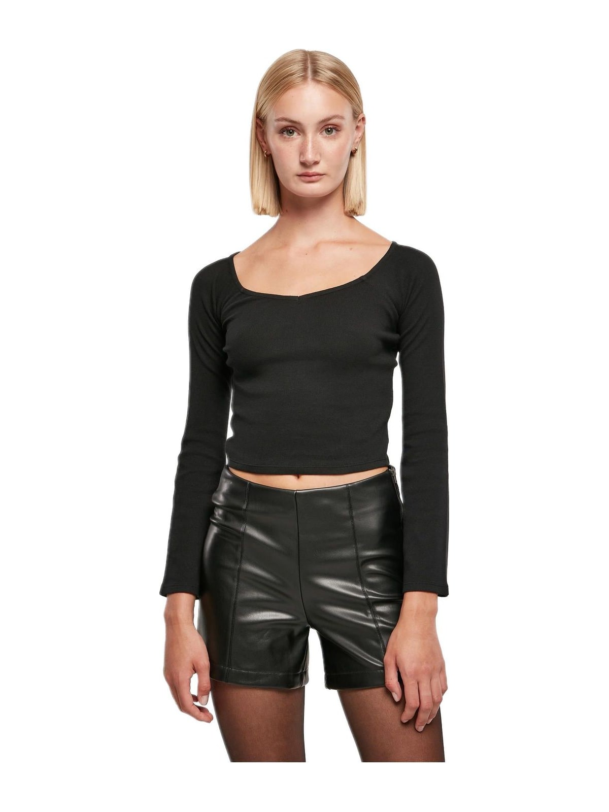 Γυναικεία Μακρυμάνικη Μπλούζα Rib TB5416-00007 Urban Classics Black