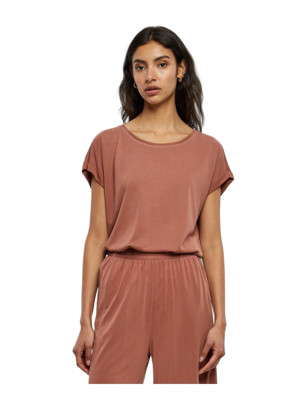Γυναικείο T-Shirt Modal Extended Shoulder TB4092 Urban Classics Terracotta