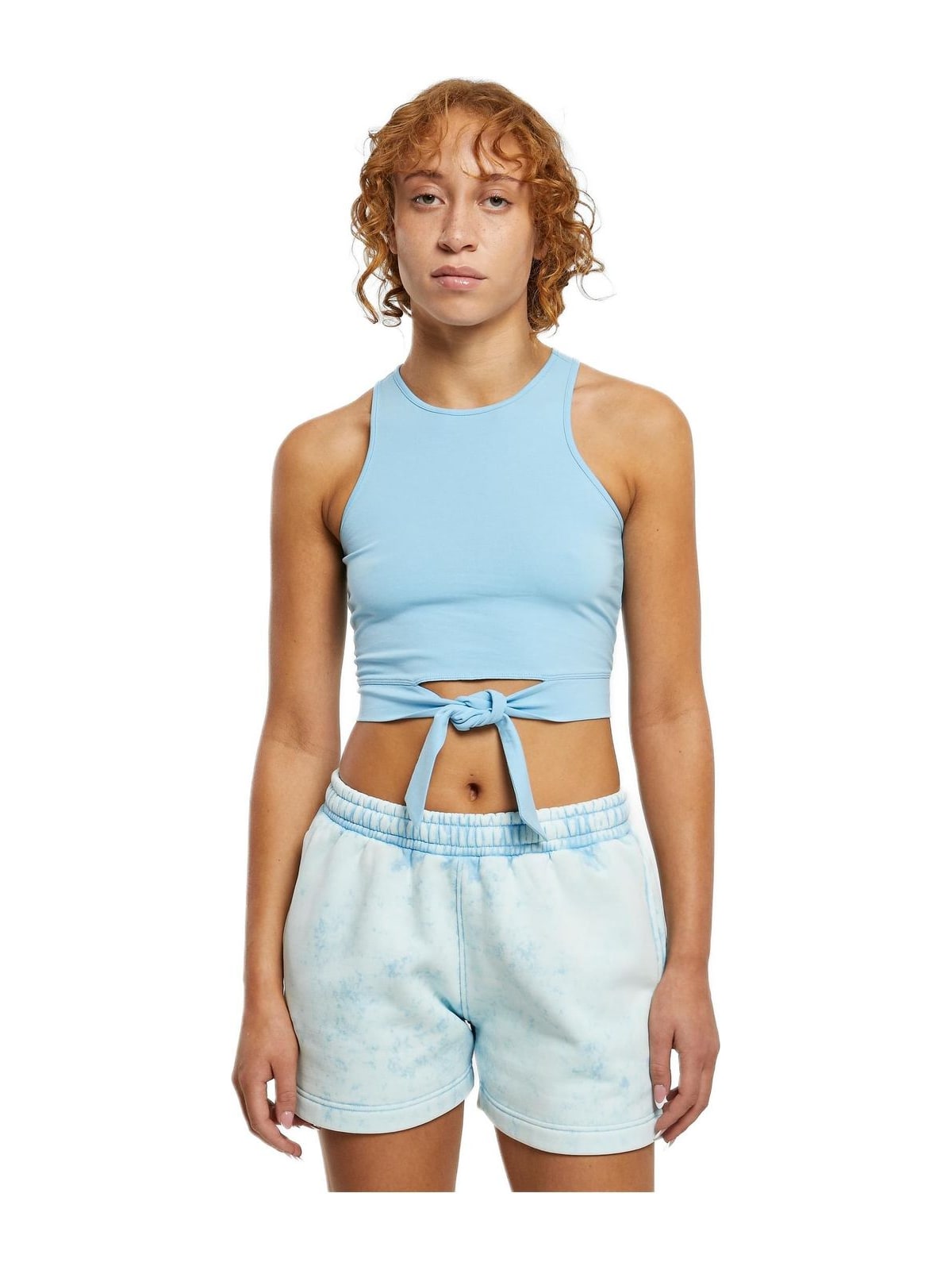 Γυναικείο Cropped Τοπ με Κόμπο TB6048 Urban Classics Balticblue